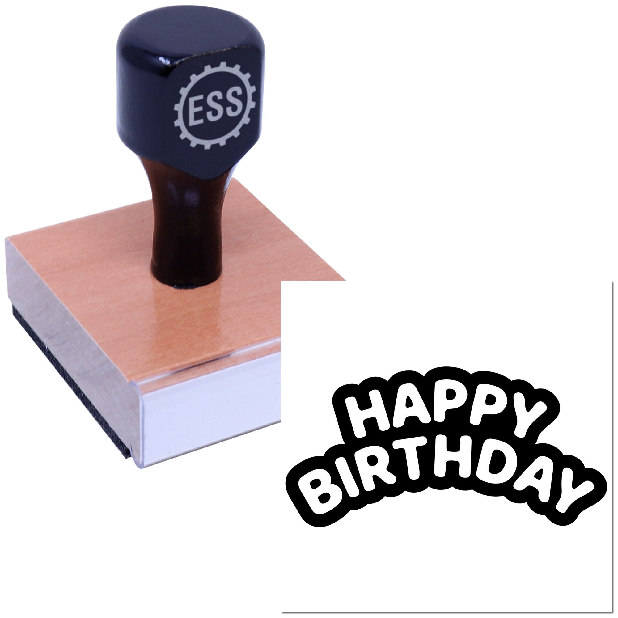 Colorful Festive Party Banner Crafting Rubber Stamp