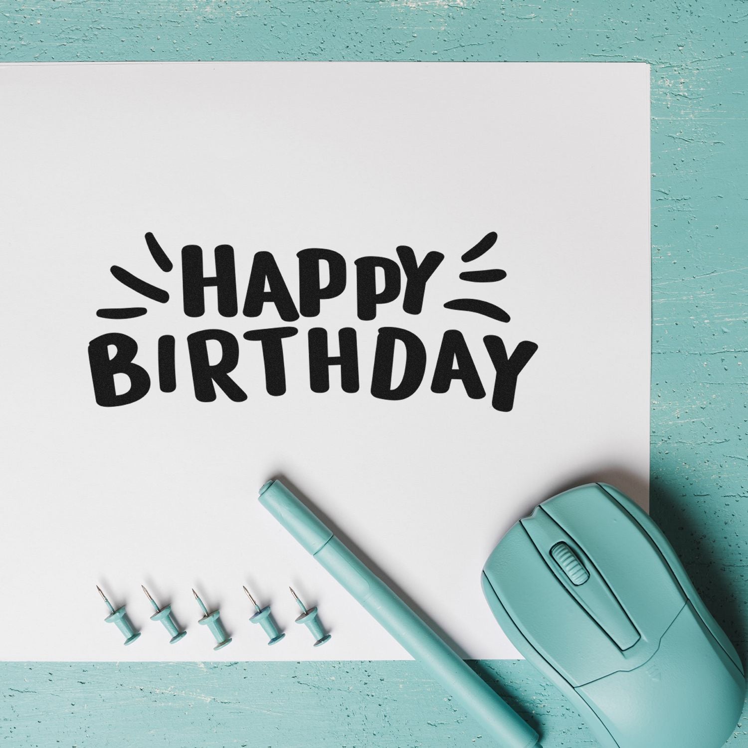 Self-Inking Celebration Bubble Joy Card Making Stamp