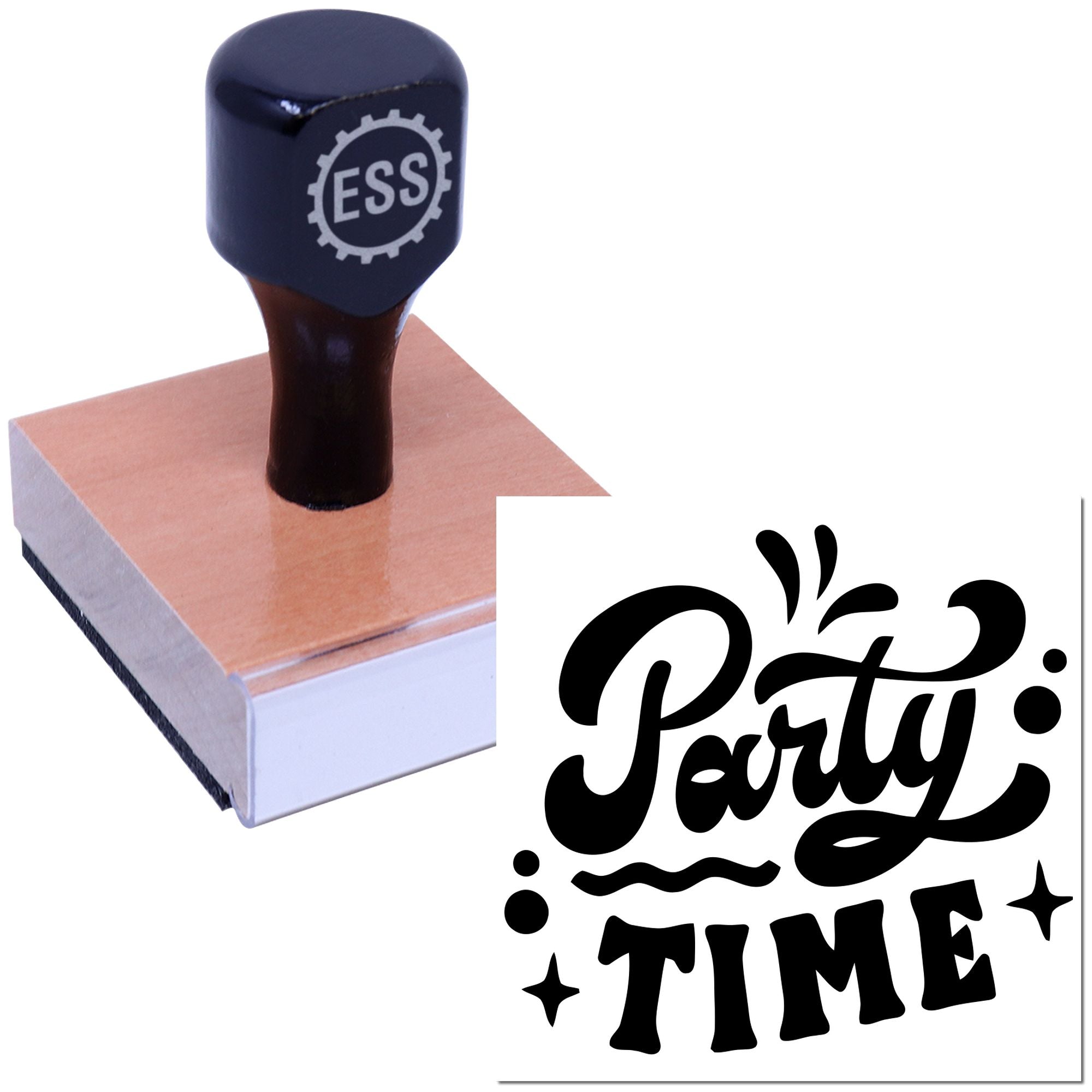 Party Spirit Vibes Crafting Rubber Stamp
