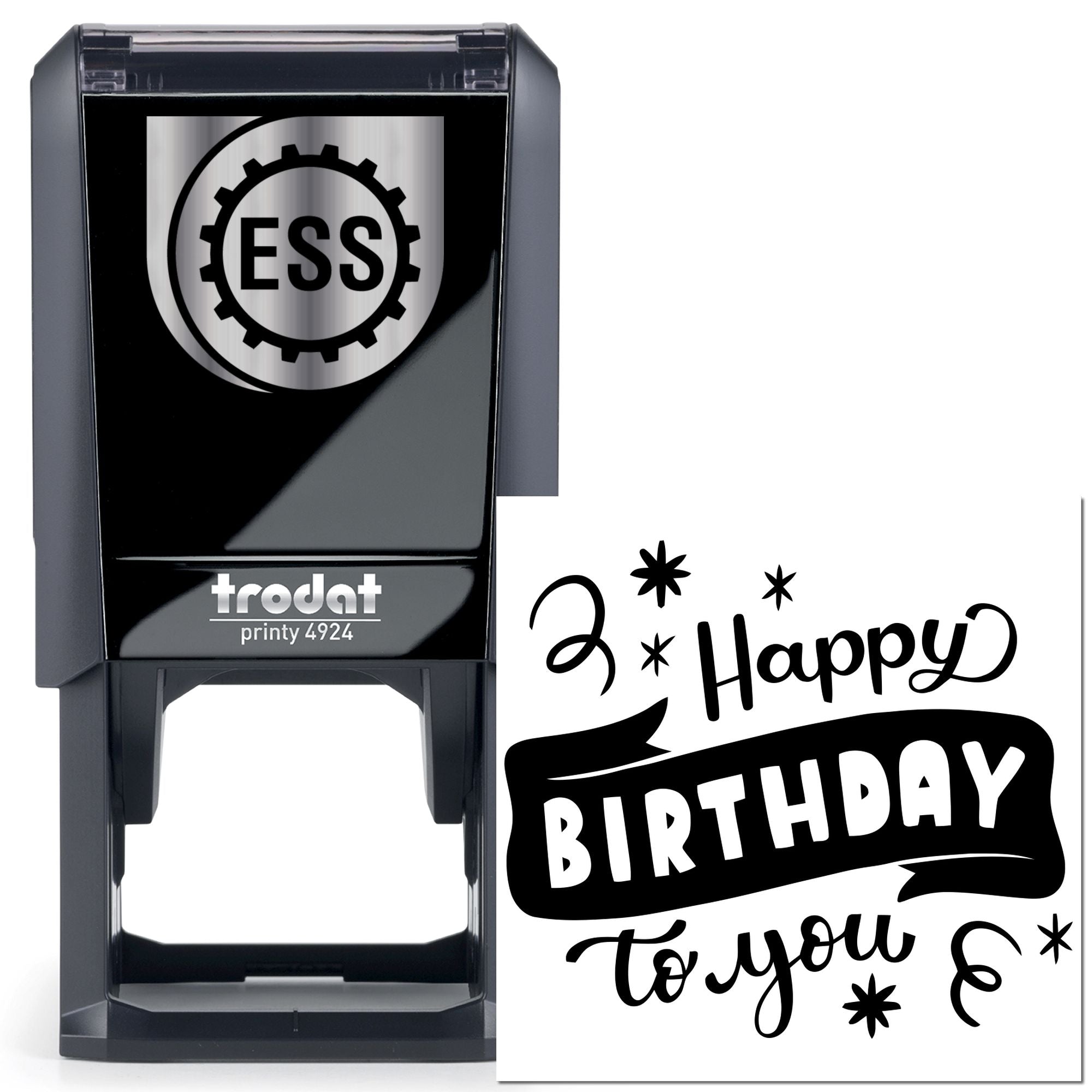 Self-Inking Colorful Party Celebration Banner Paper Craft Stamp