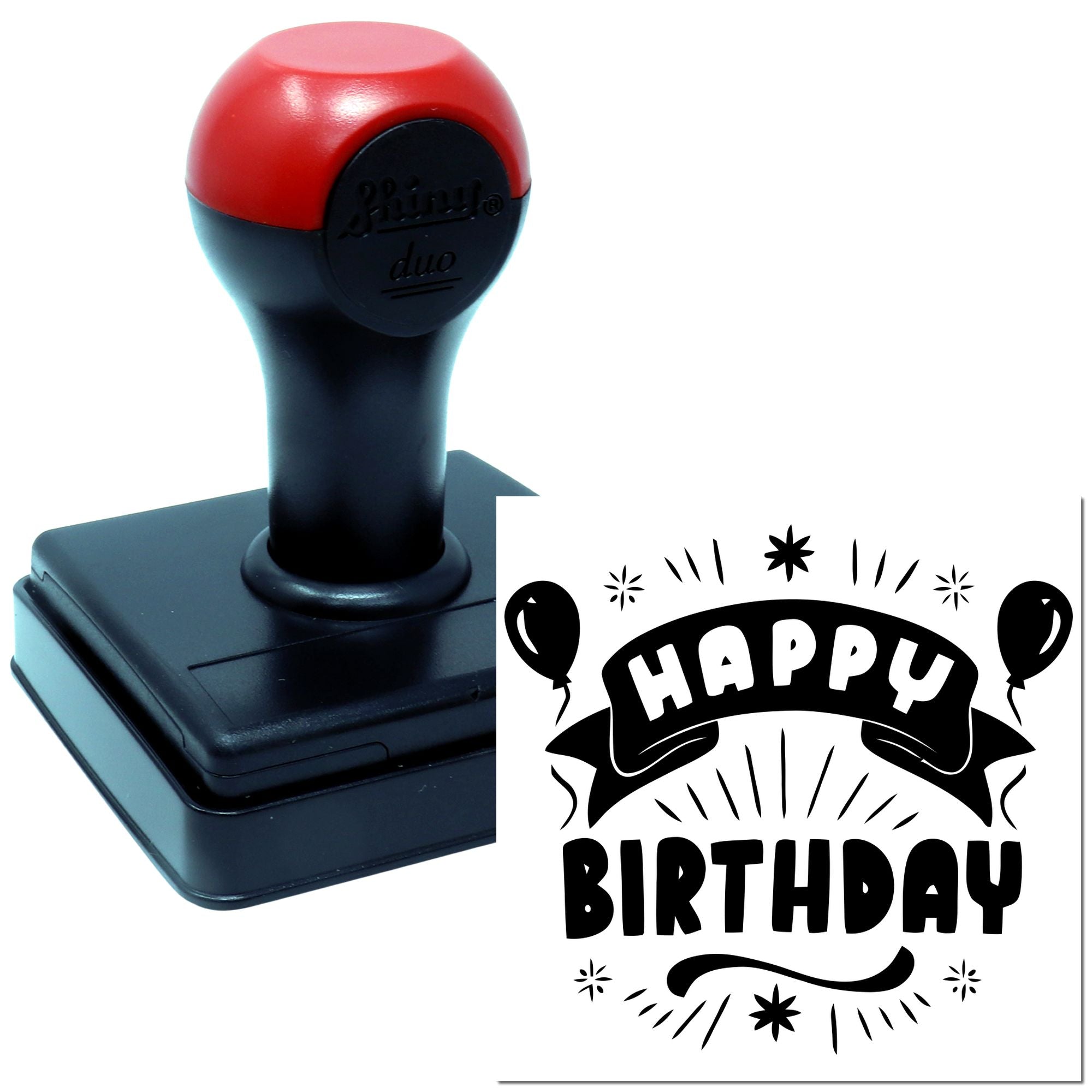 Hand Hot Air Balloon Fiesta Card Stamp