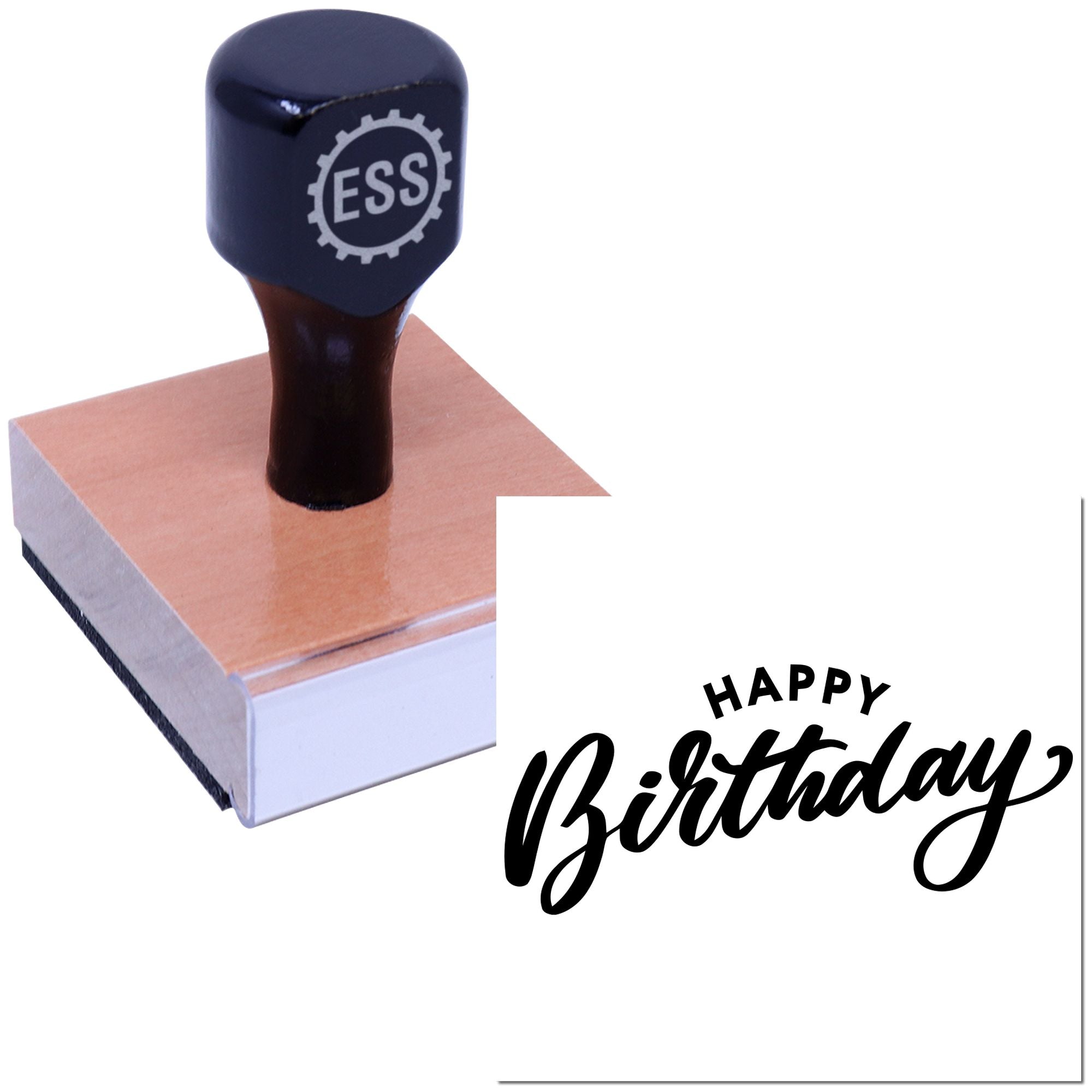 Lavish Birthday Celebration Event Card Rubber Stamp