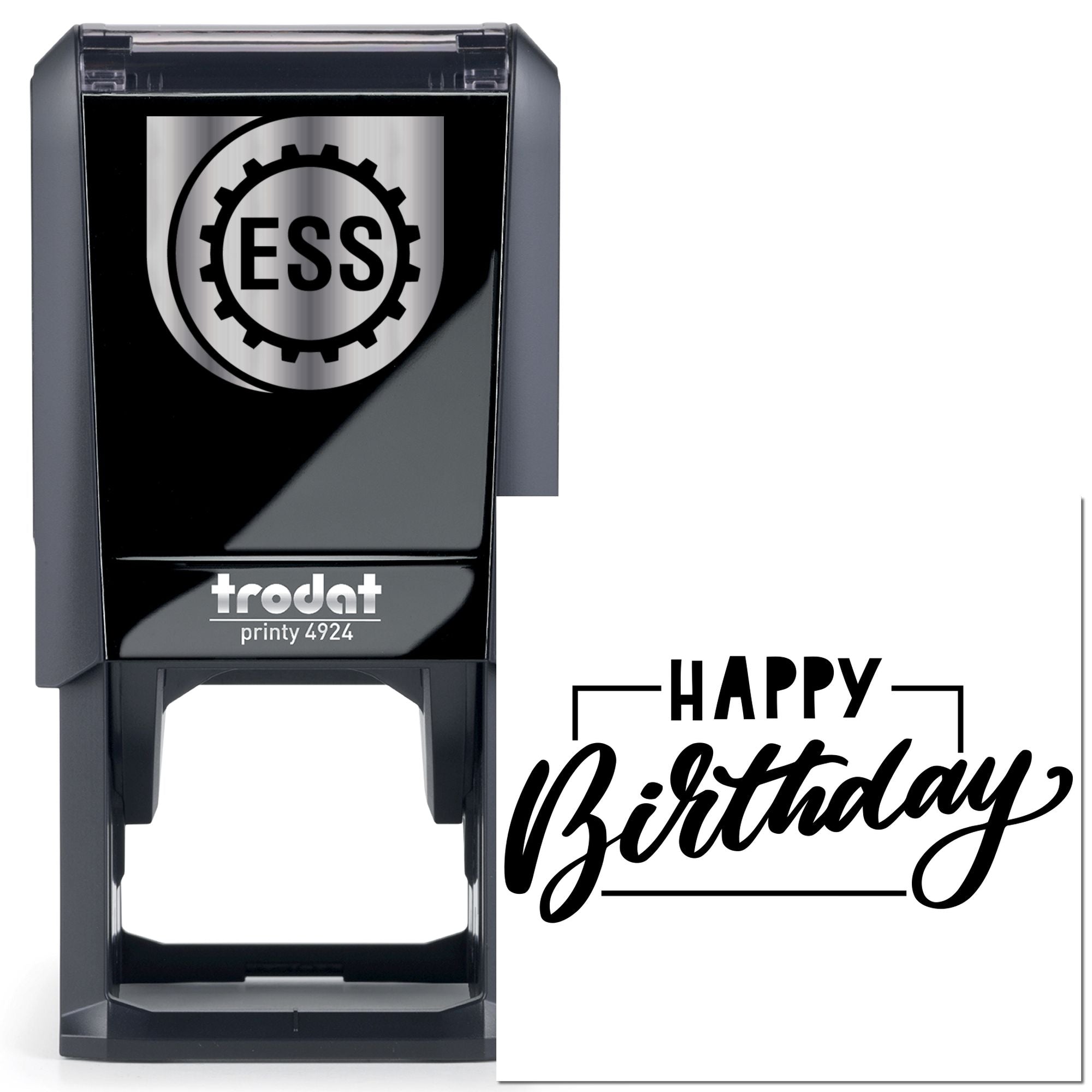 Self-Inking Festive Birthday Decor Card Making Stamp
