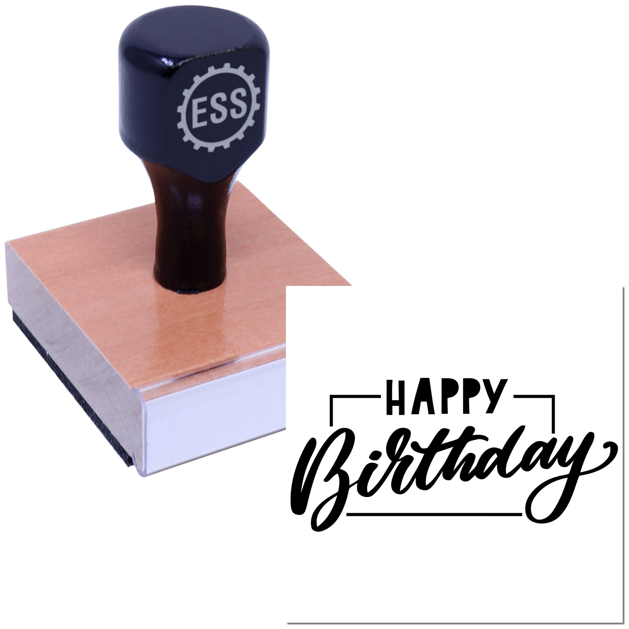 Festive Birthday Decor Paper Craft Rubber Stamp