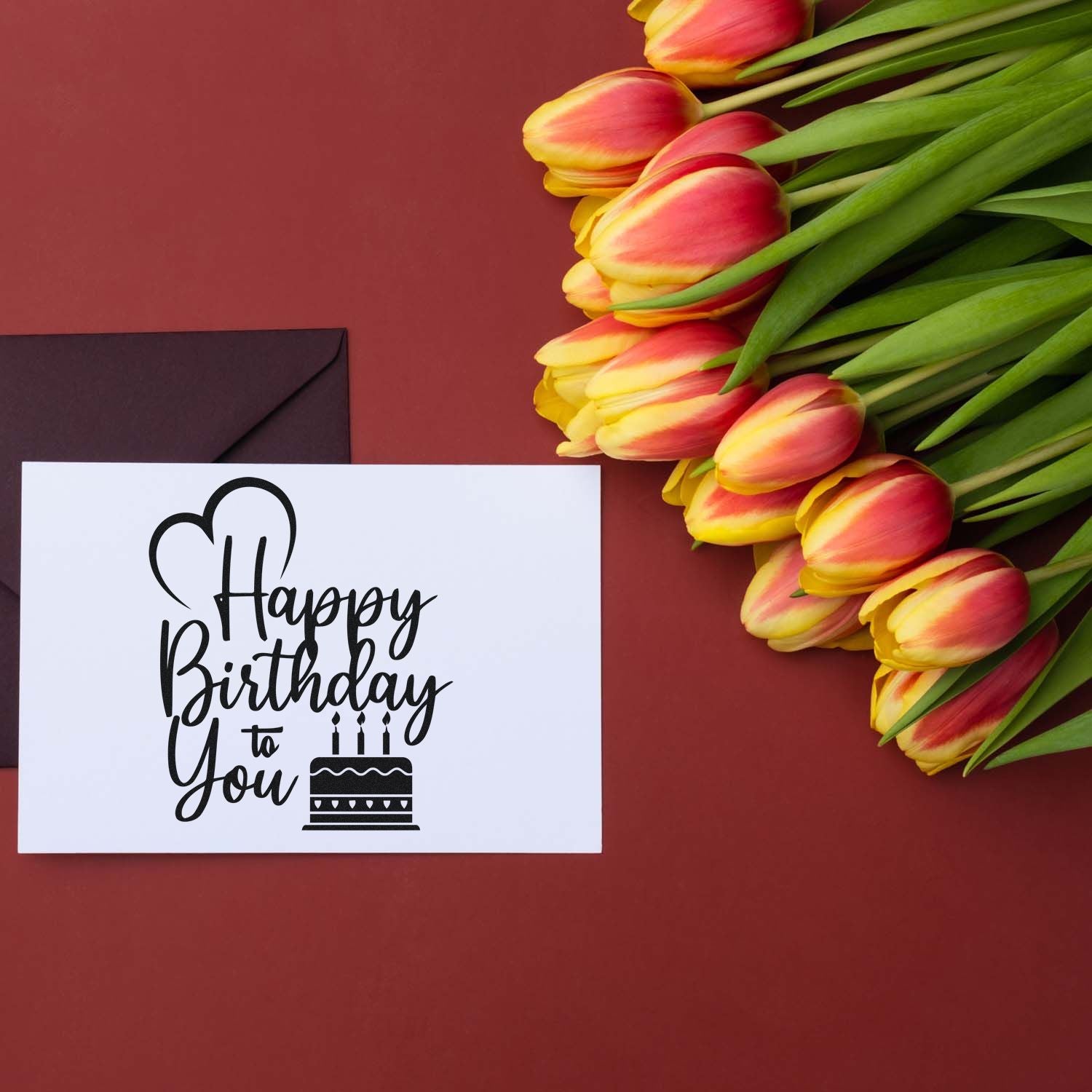 PSI Pre-Inked Festive Birthday Cheer Crafting Stamp