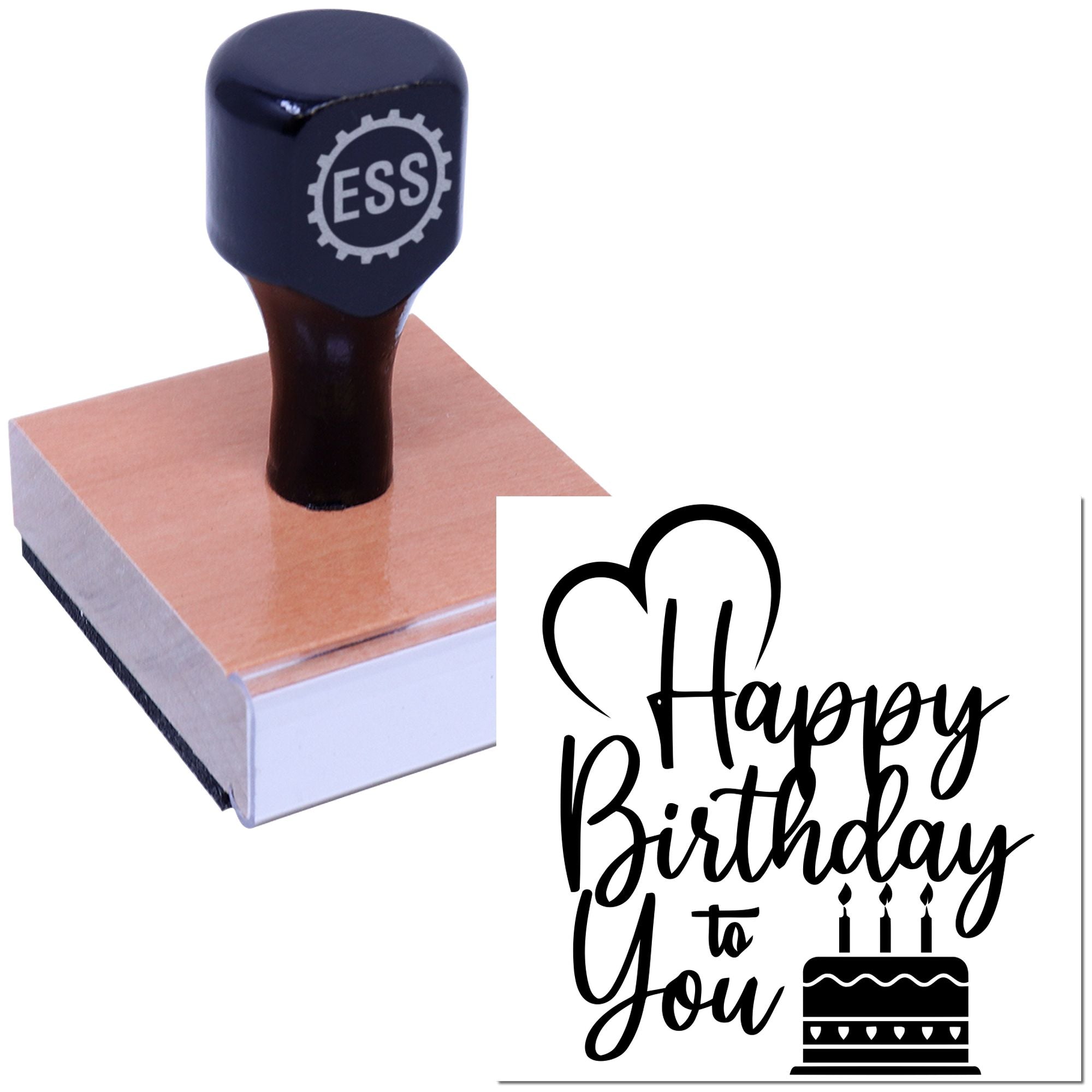 Festive Birthday Cheer Card Making Rubber Stamp