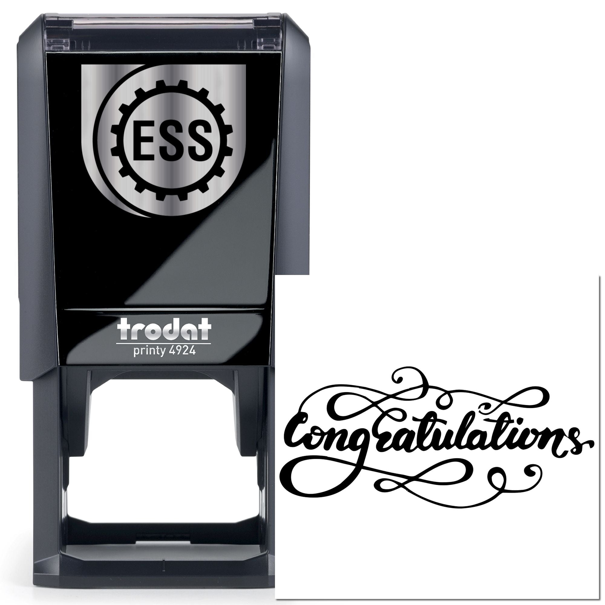 Self-Inking Spiral Congrats Festivity Card Making Stamp