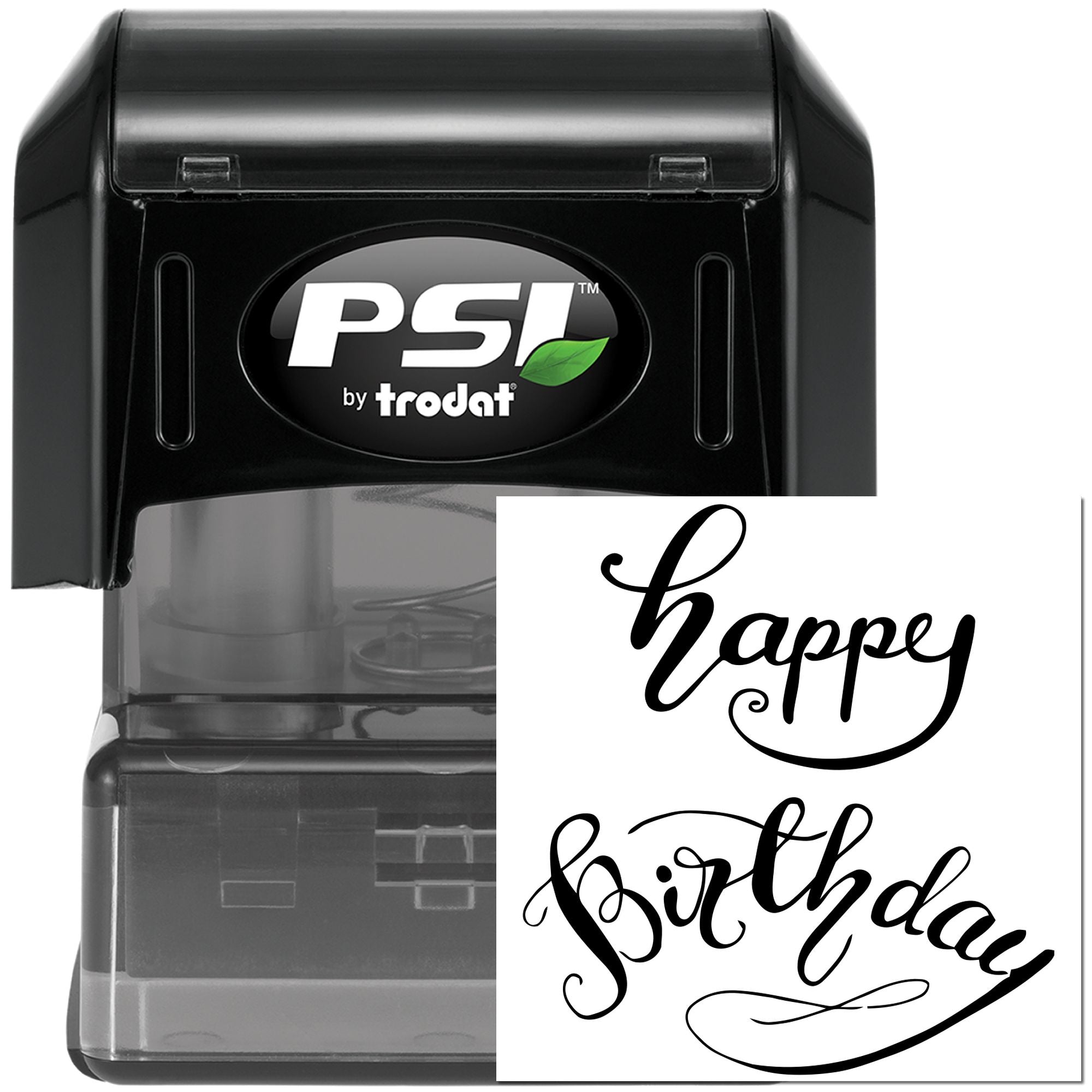 PSI Pre-Inked Fanciful Birthday Lettering Scrapbook Stamp