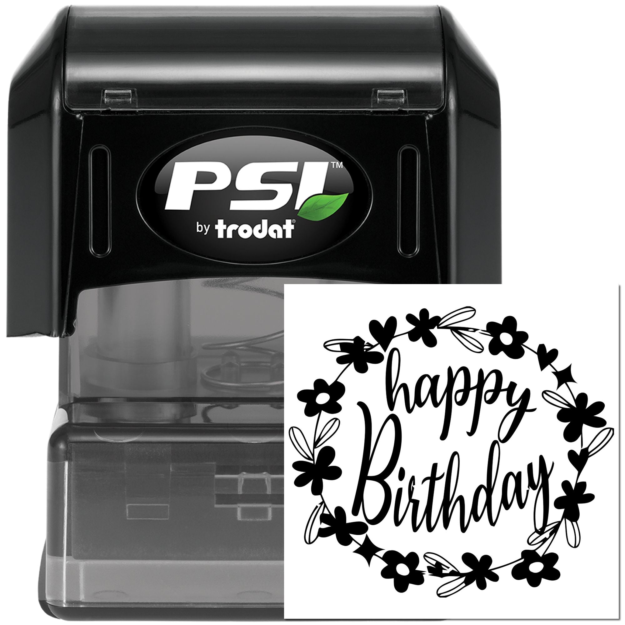 PSI Pre-Inked Floral Birthday Fest Craft Stamp