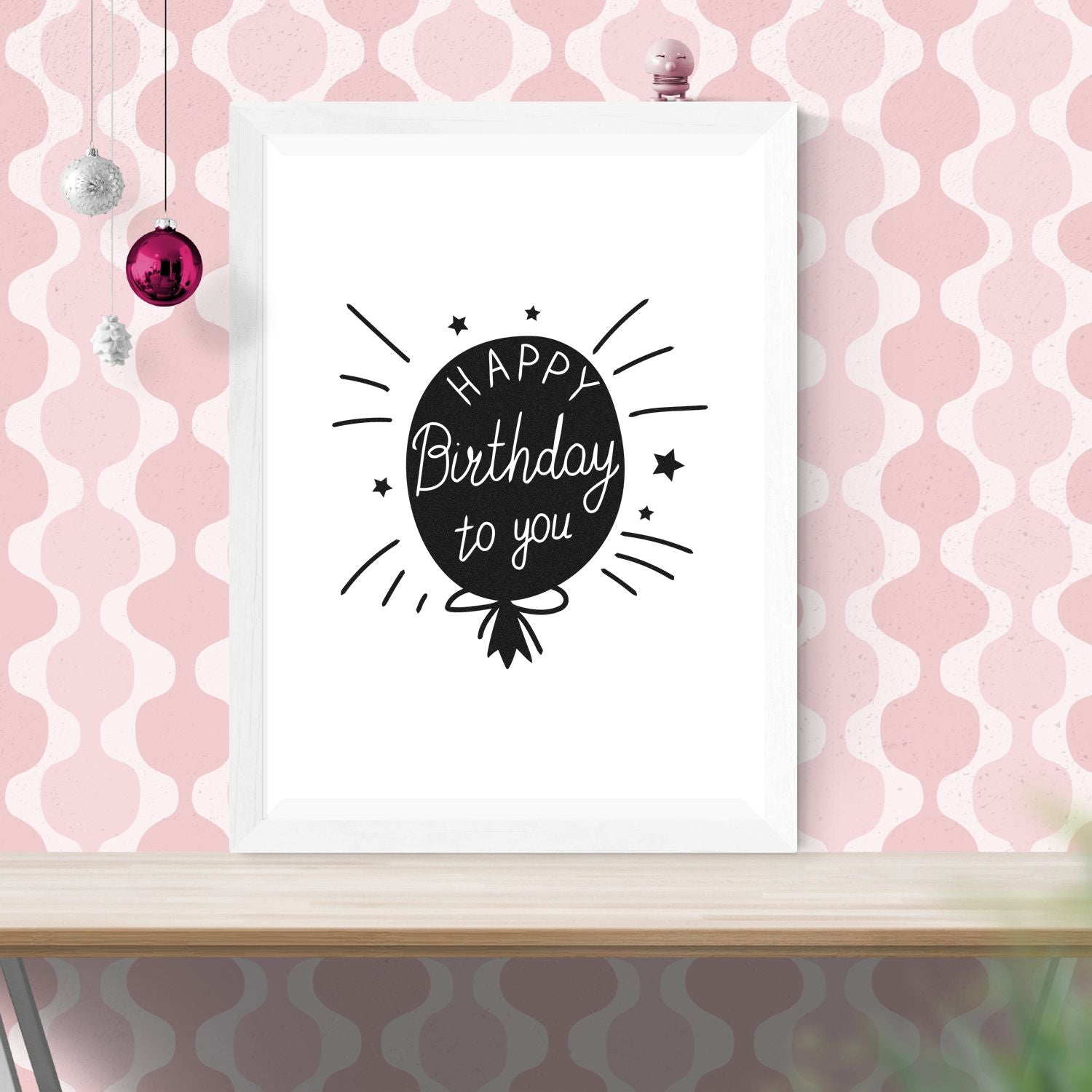 Hand Grand Festive Balloon Celebration Craft Stamp