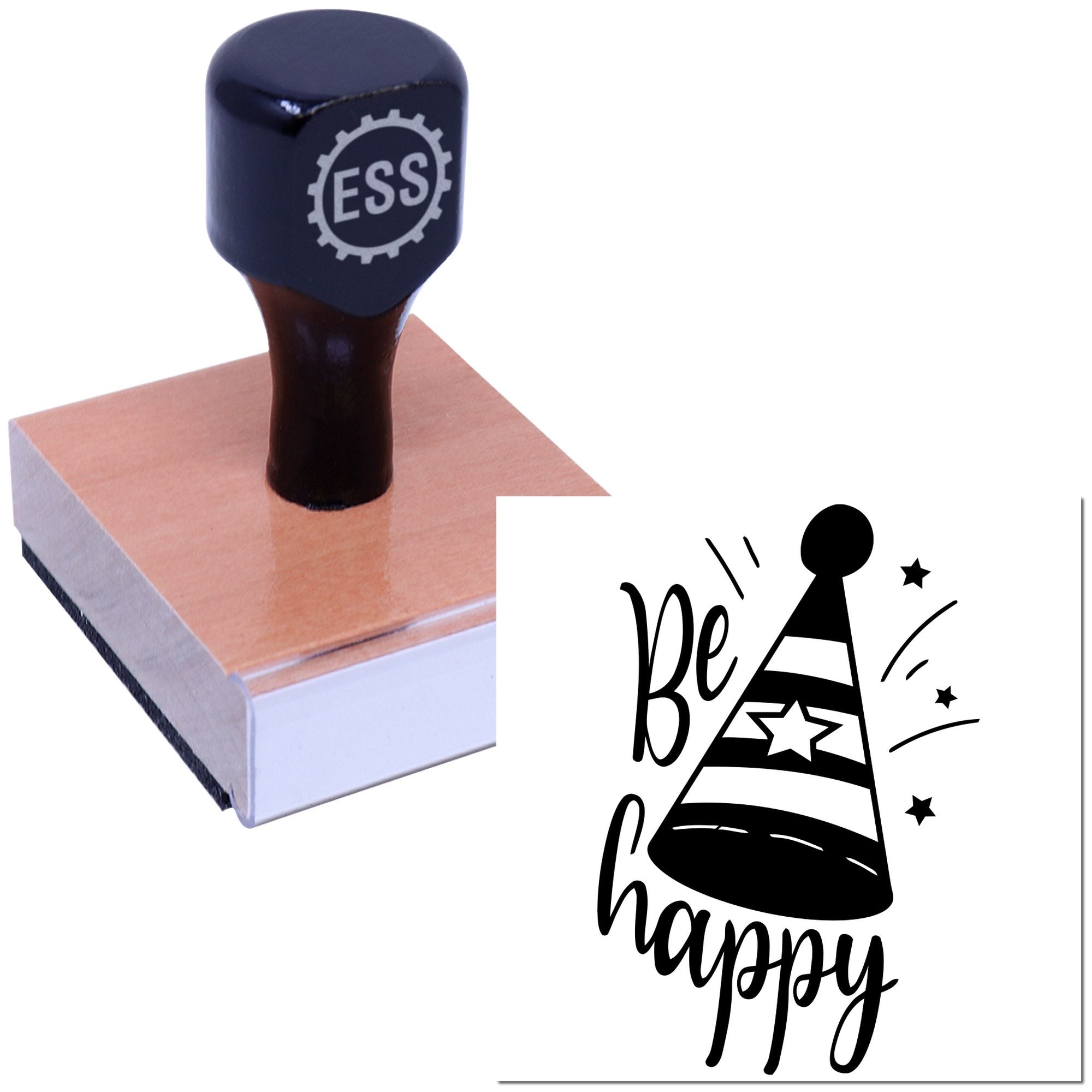 Festive Glitter Joy Card Making Rubber Stamp