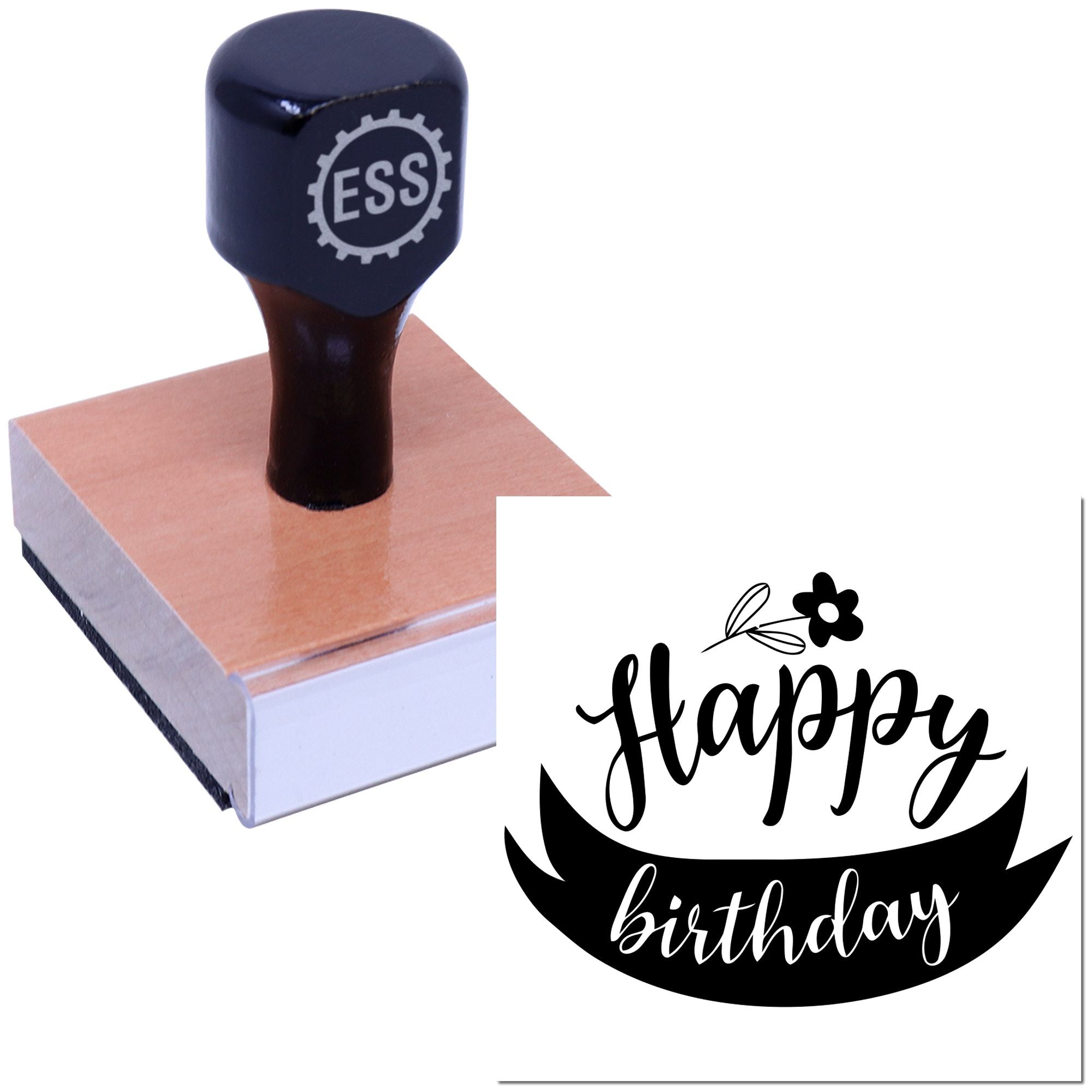 Festive Banner Delight Craft Rubber Stamp