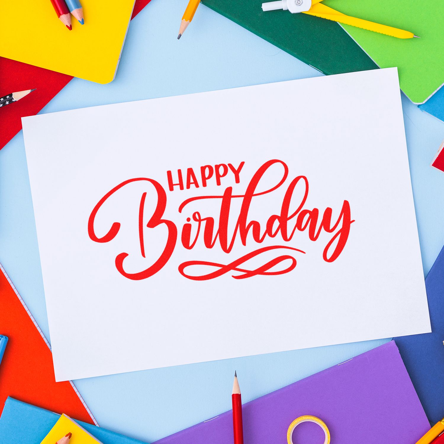 Self-Inking Celebration Party Joy Scrapbook Stamp