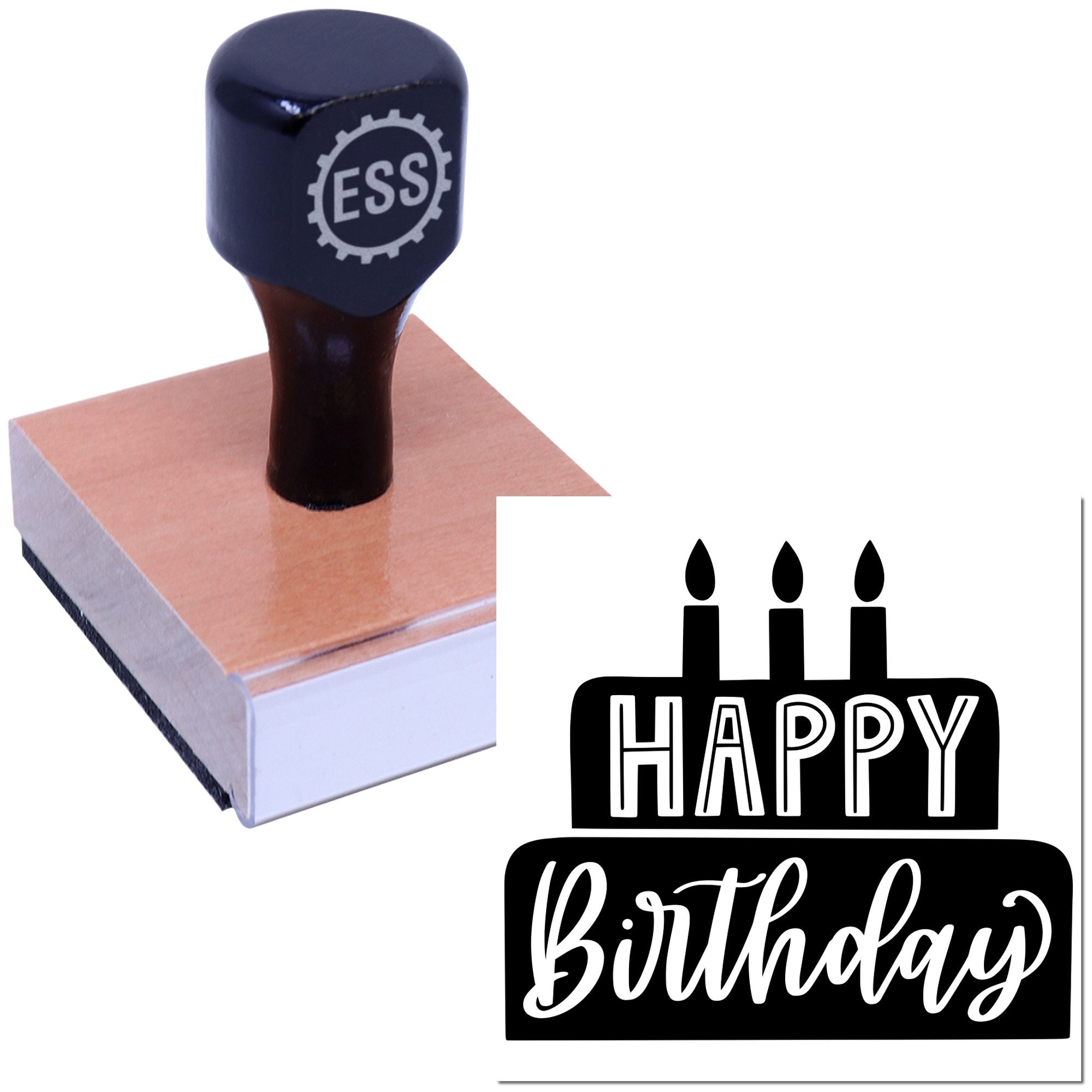 Candlelight Celebration Joy Card Making Rubber Stamp