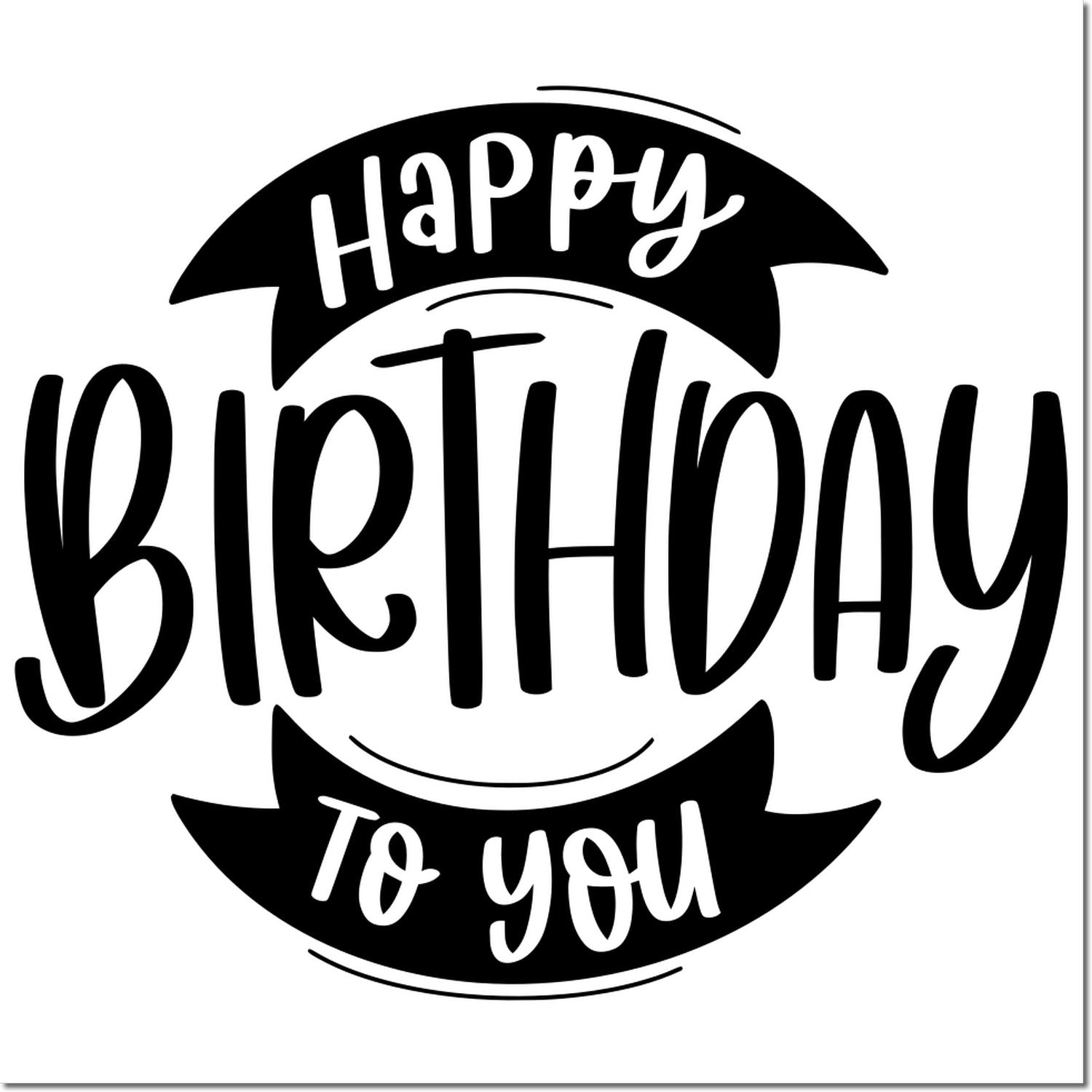 Birthday Joy Explosion Crafting Rubber Stamp