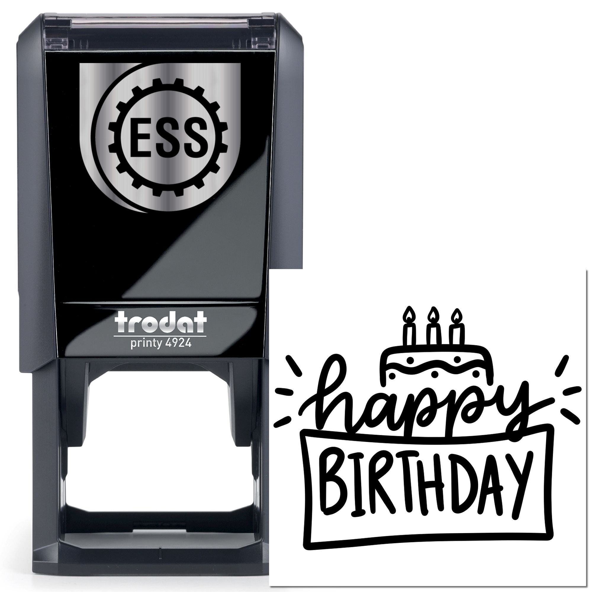 Self-Inking Festive Birthday Charm Crafting Stamp