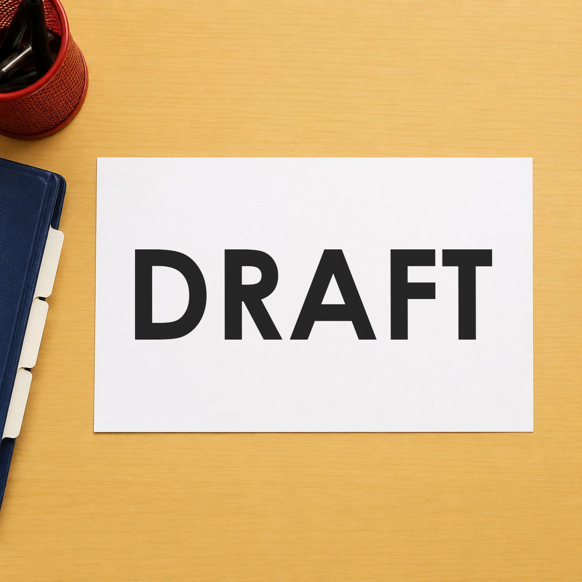 "Draft" imprint sized 1/2 x 1-5/8 in on a document page