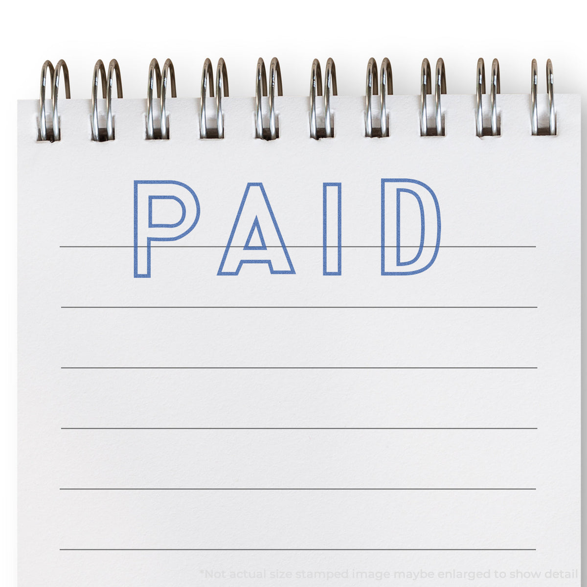 "Paid" Xstamper stamp used on filed paperwork