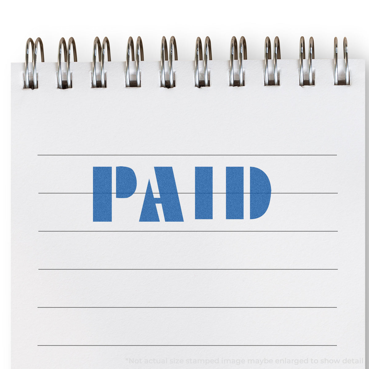 "Paid" Xstamper stamp used on filed paperwork