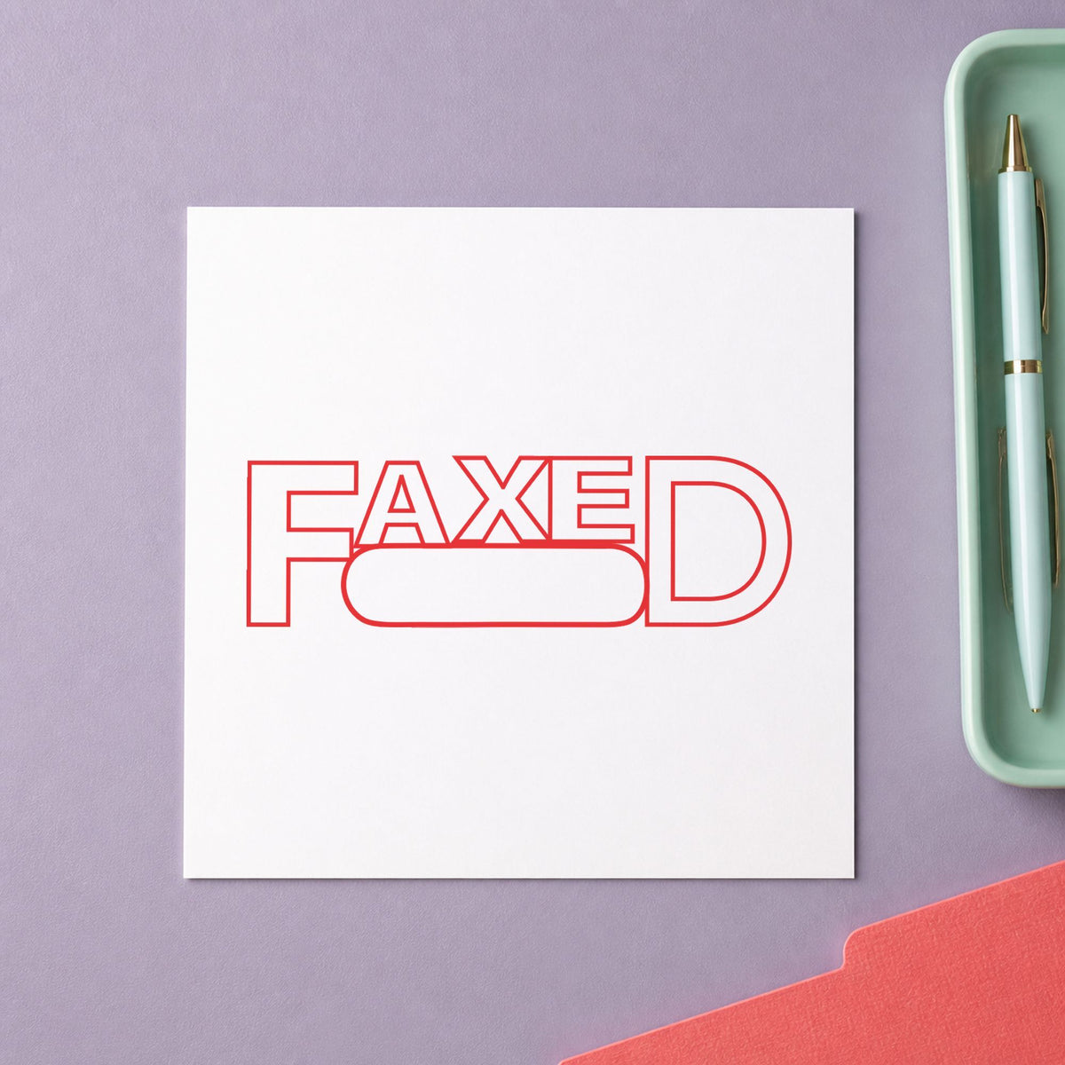 "Date faxed" imprint sized Approximately 1/2 in tall x 1-5/8 in wide on a document page