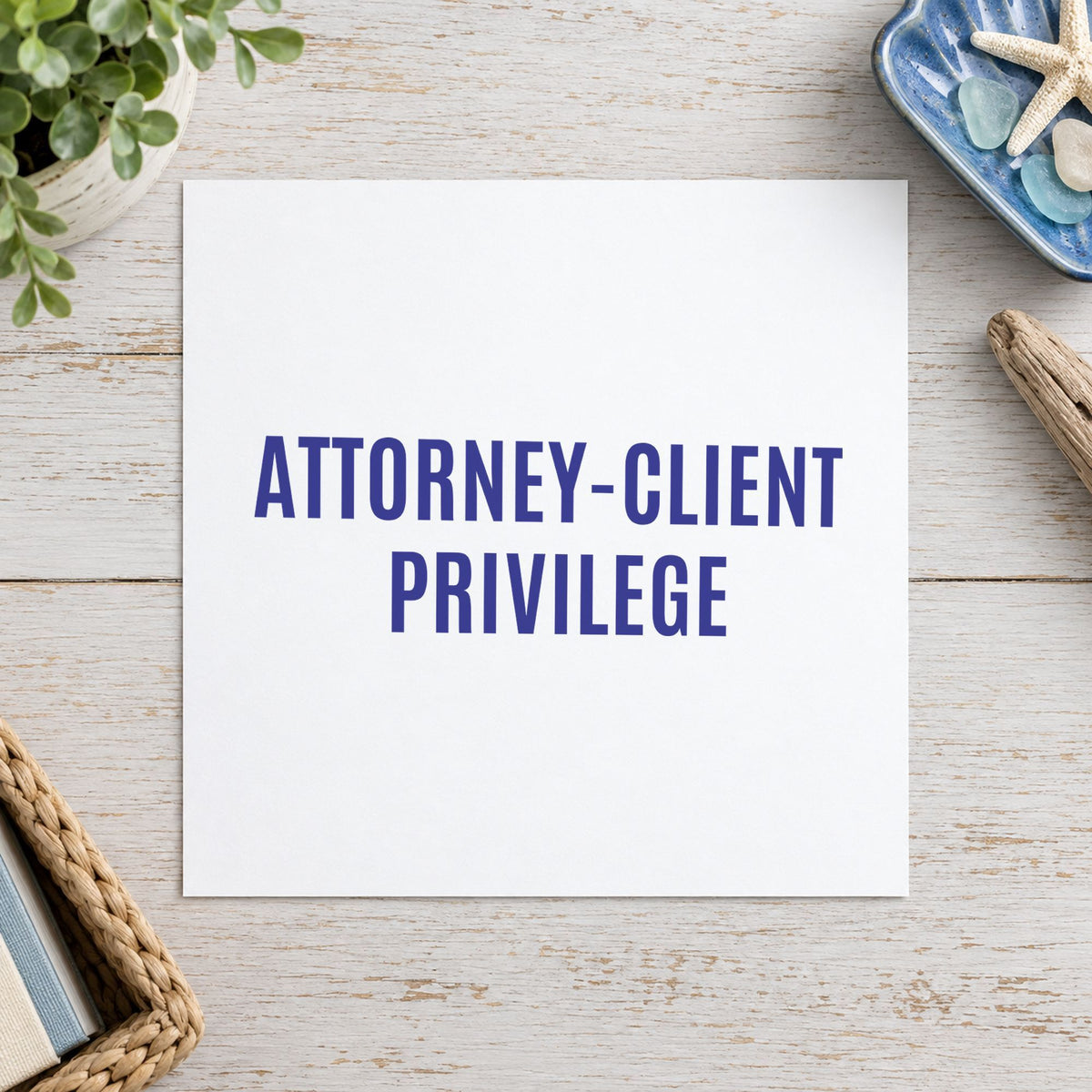Close view of the "Attorney-client privilege" mark left by Xstamper No. 1816