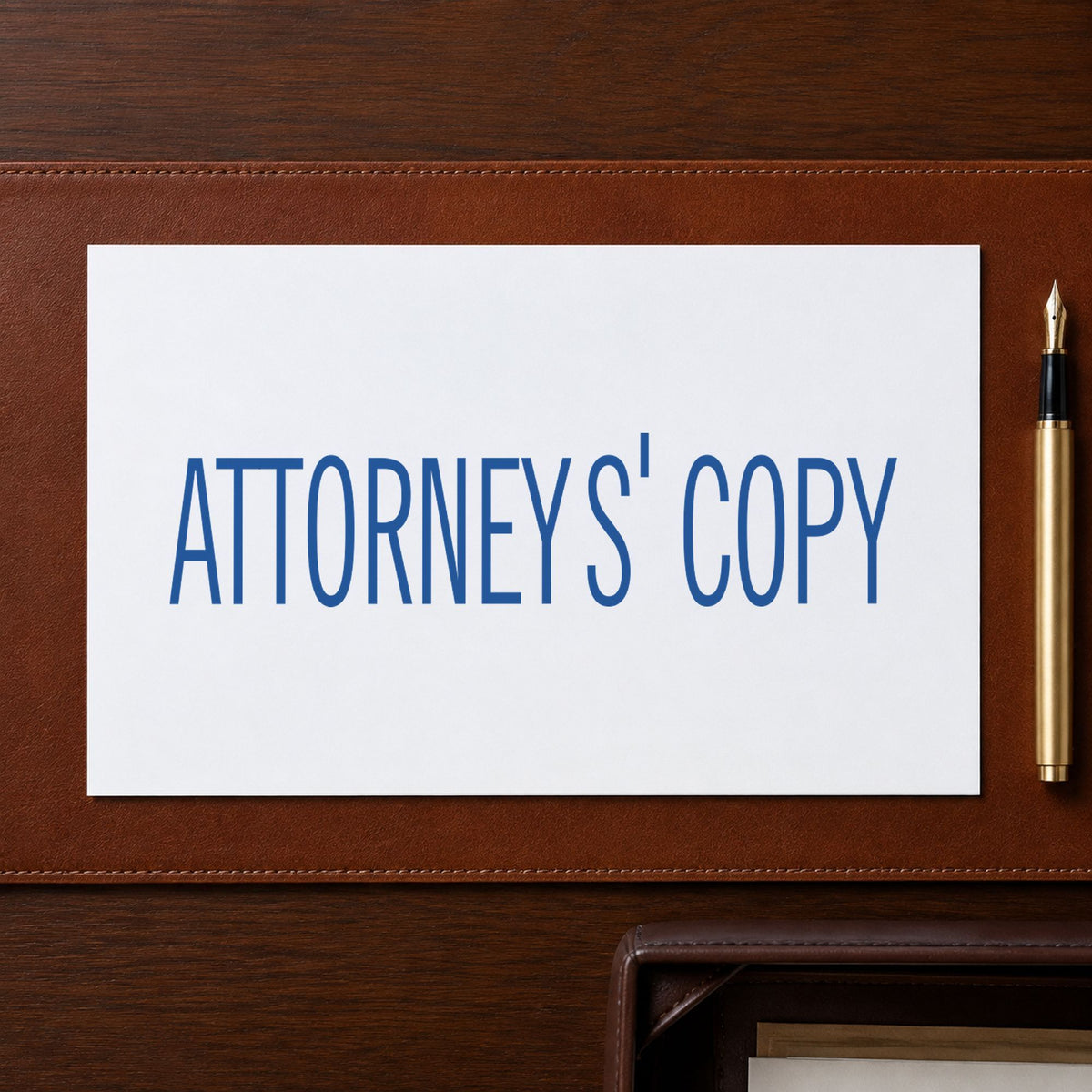 Close view of the "Attorney's copy" mark left by Xstamper No. 1814