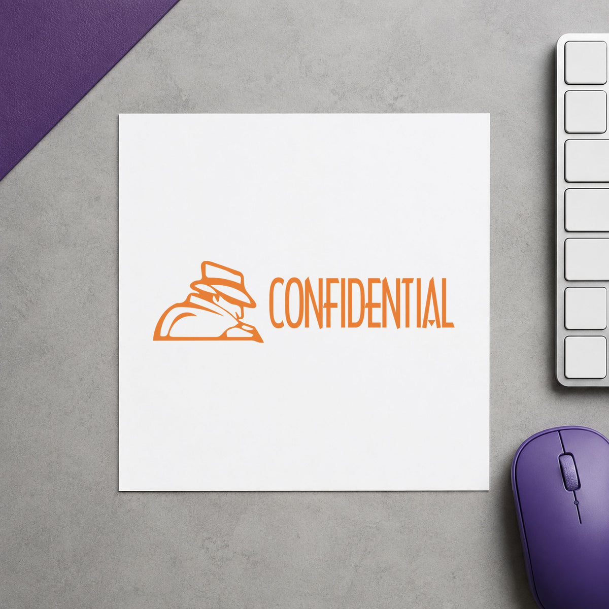 "Confidential" Xstamper No. 1818 stamp shown in everyday handling
