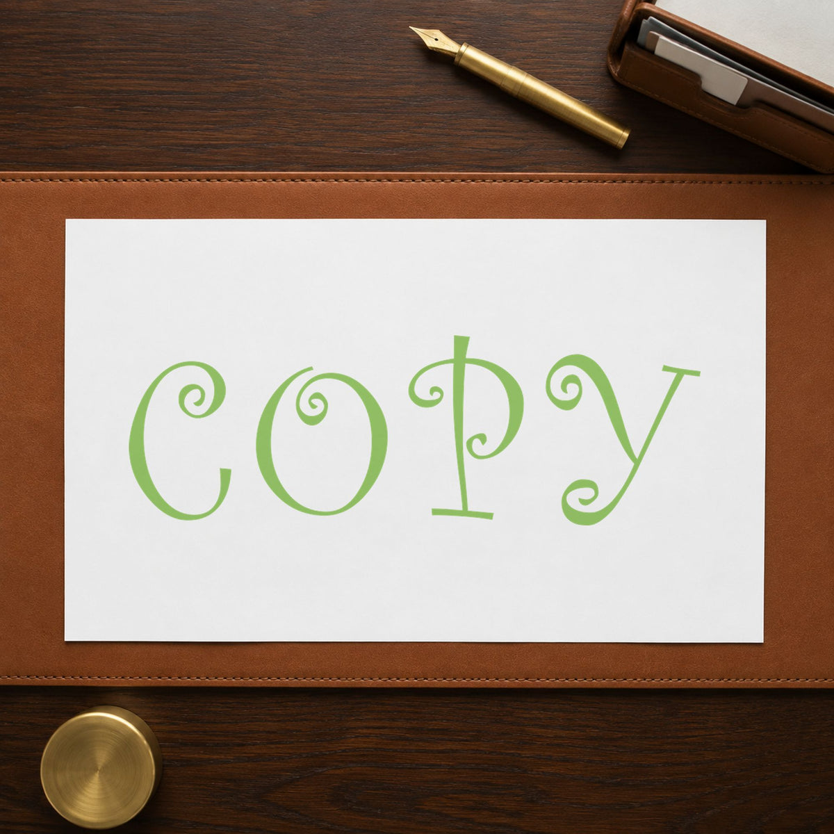 "Copy" imprint on a printed page, Xstamper No. 1817