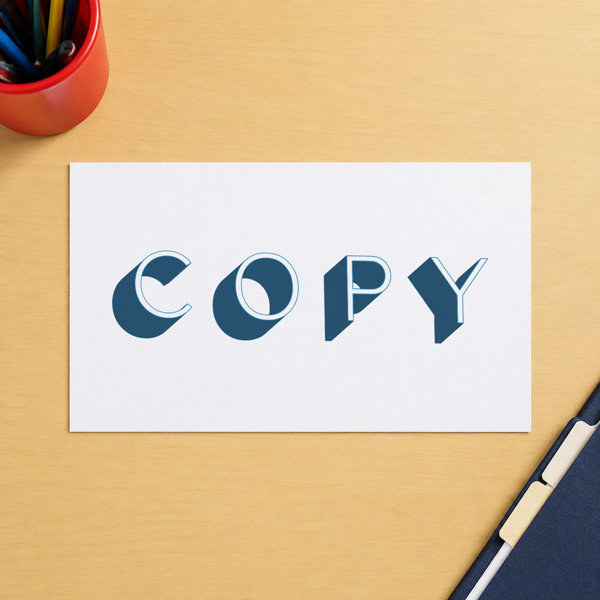 "Copy" imprint on a printed page, Xstamper No. 1336