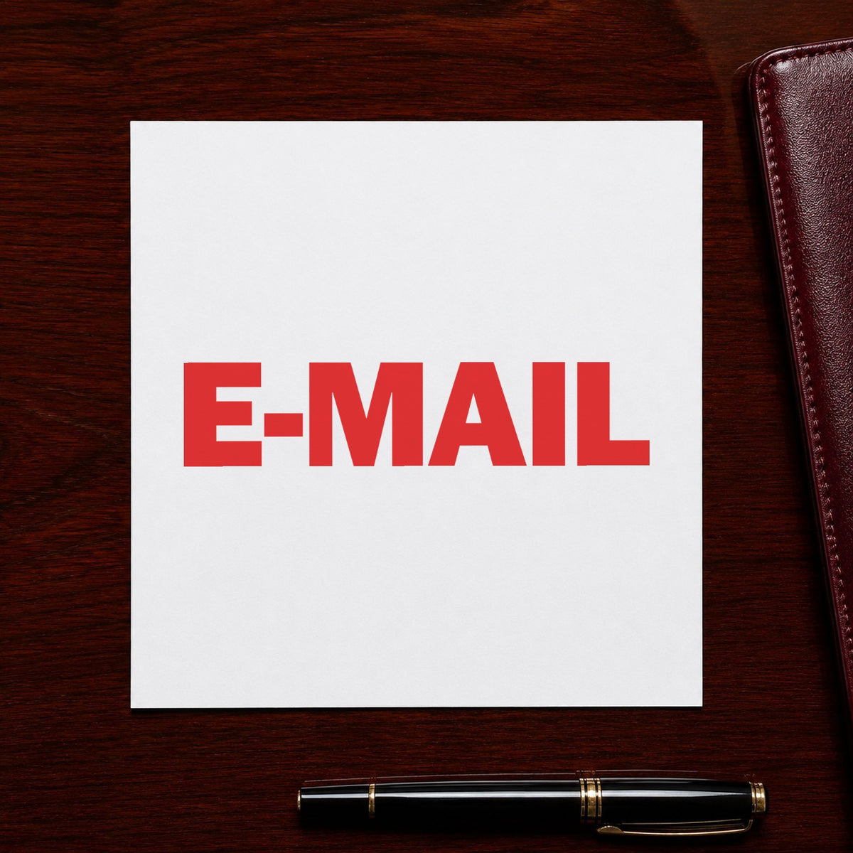 Close view of the "E-mail" mark left by Xstamper No. 1651