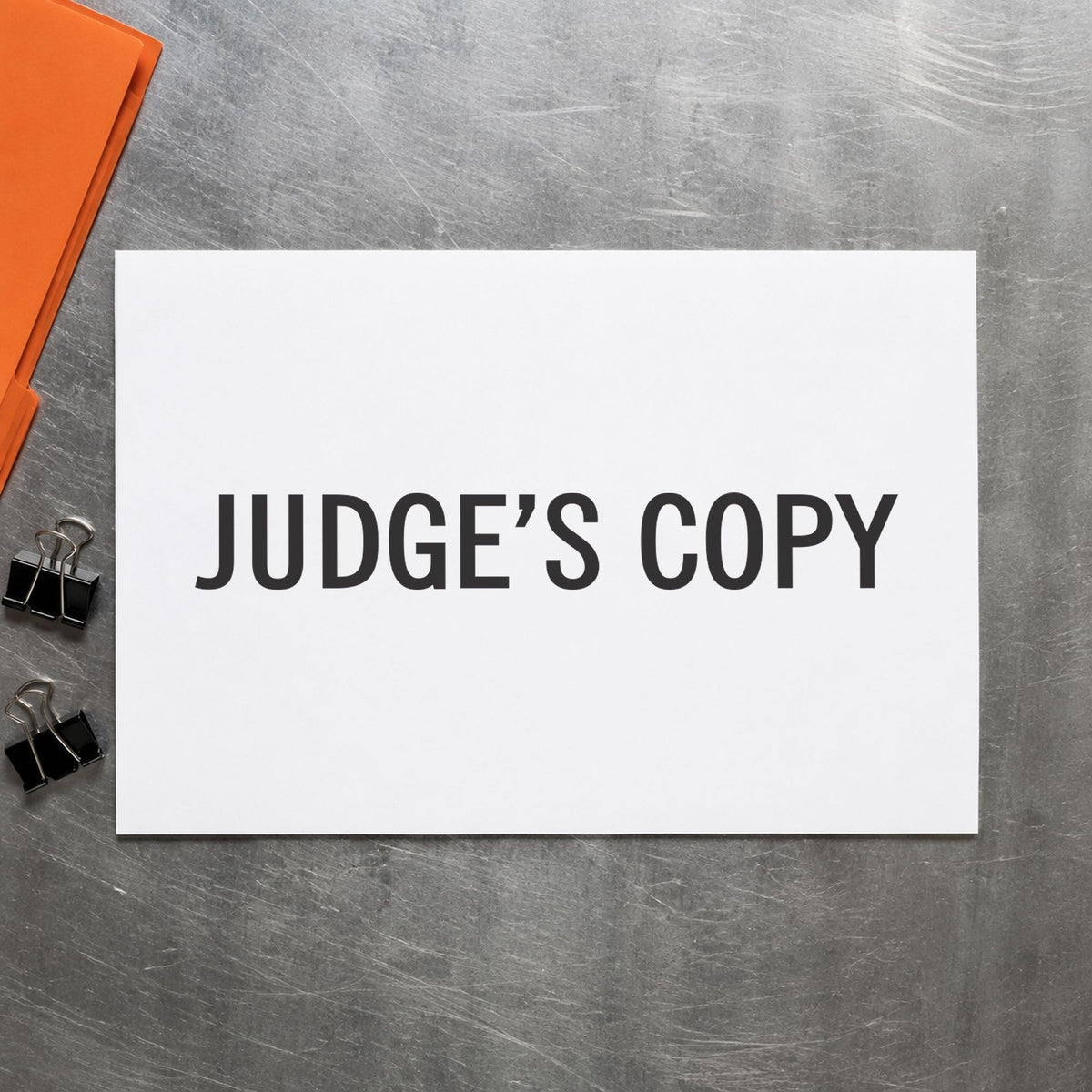 "Judge's copy" Xstamper No. 1815 stamp shown in everyday handling