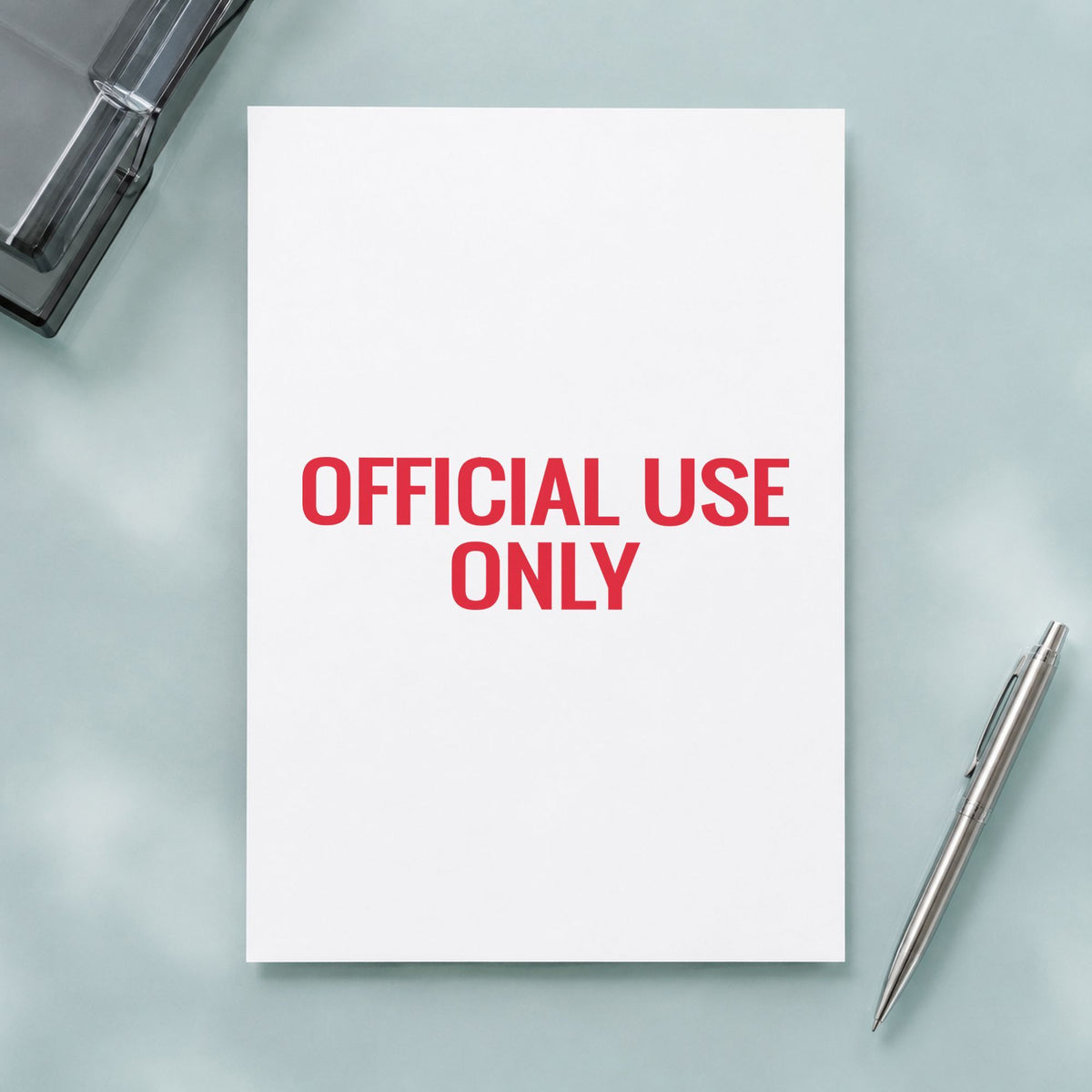 Close view of the "Official use only" mark left by Xstamper No. 1052