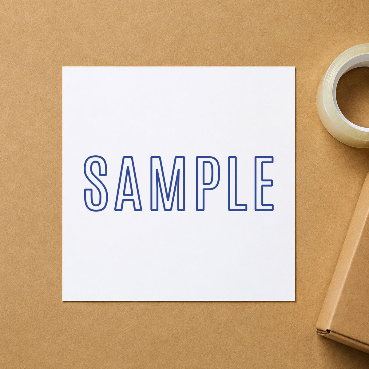 "Sample" imprint on a printed page, Xstamper No. 1002