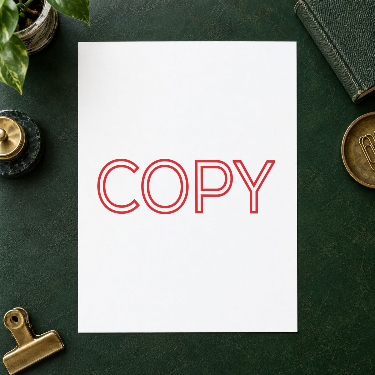 "Copy" Xstamper No. 3278 stamp shown in everyday handling
