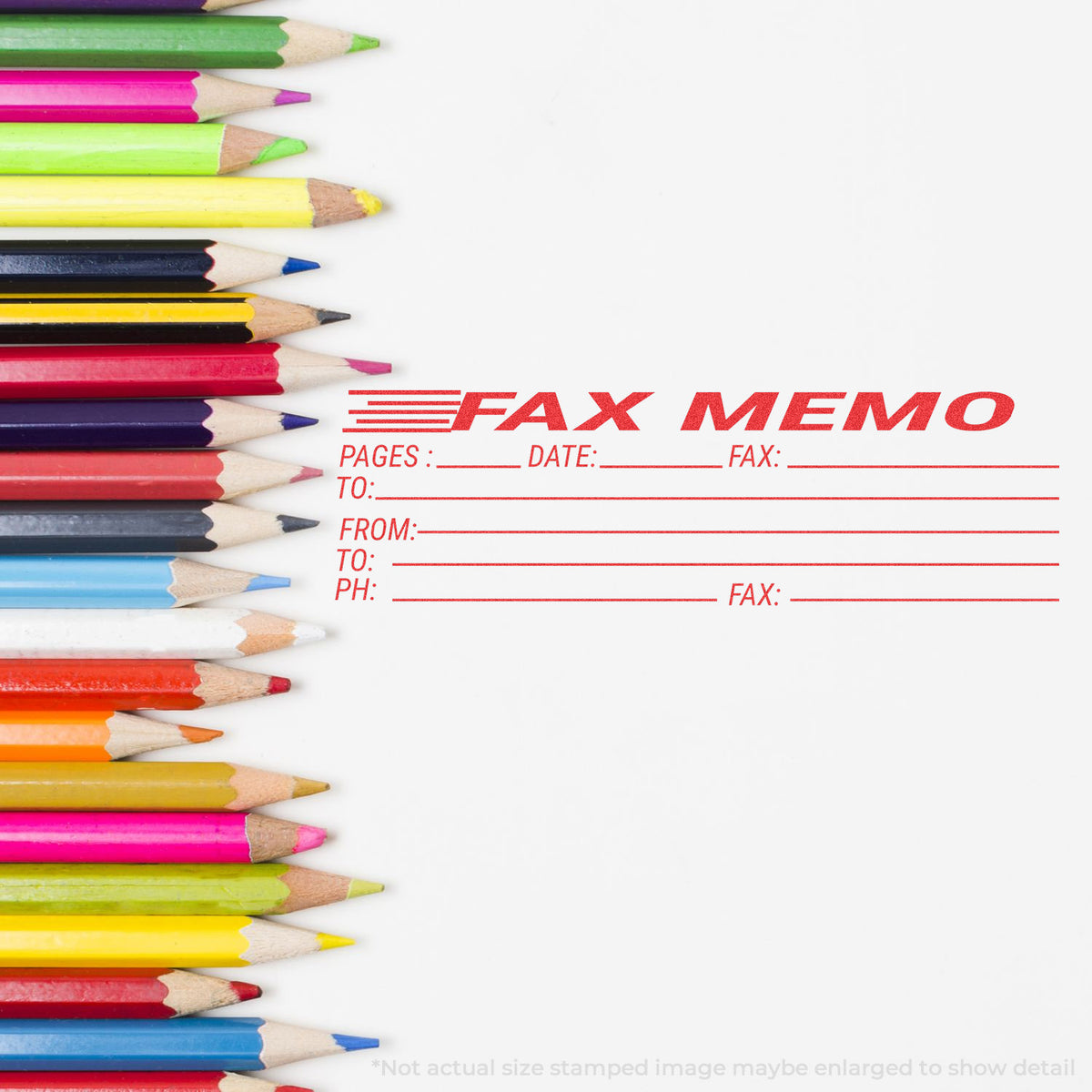 "Fax memo" Xstamper stamp used on filed paperwork