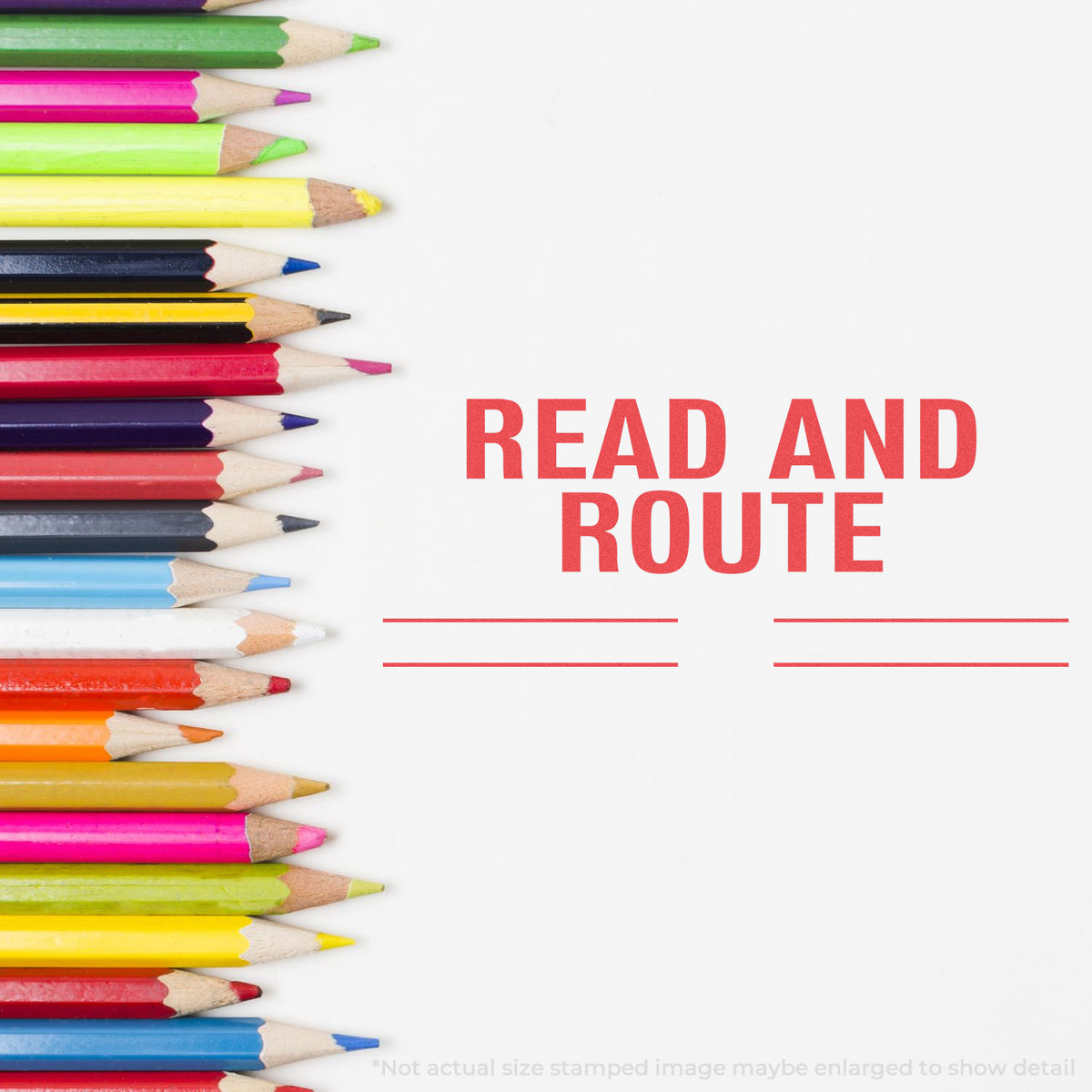 "Read and route" Xstamper stamp used on filed paperwork