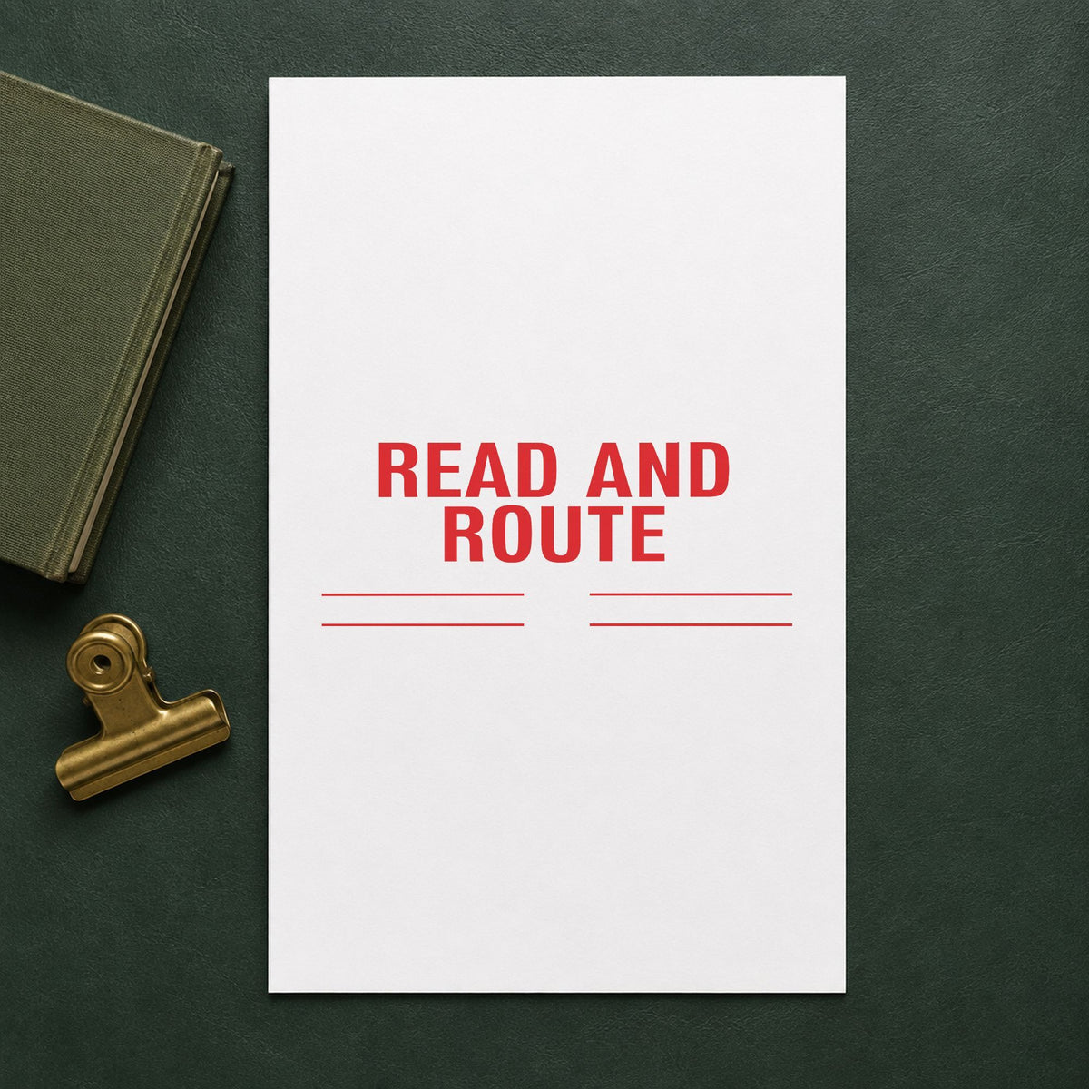 Close view of the "Read and route" mark left by Xstamper No. 3250