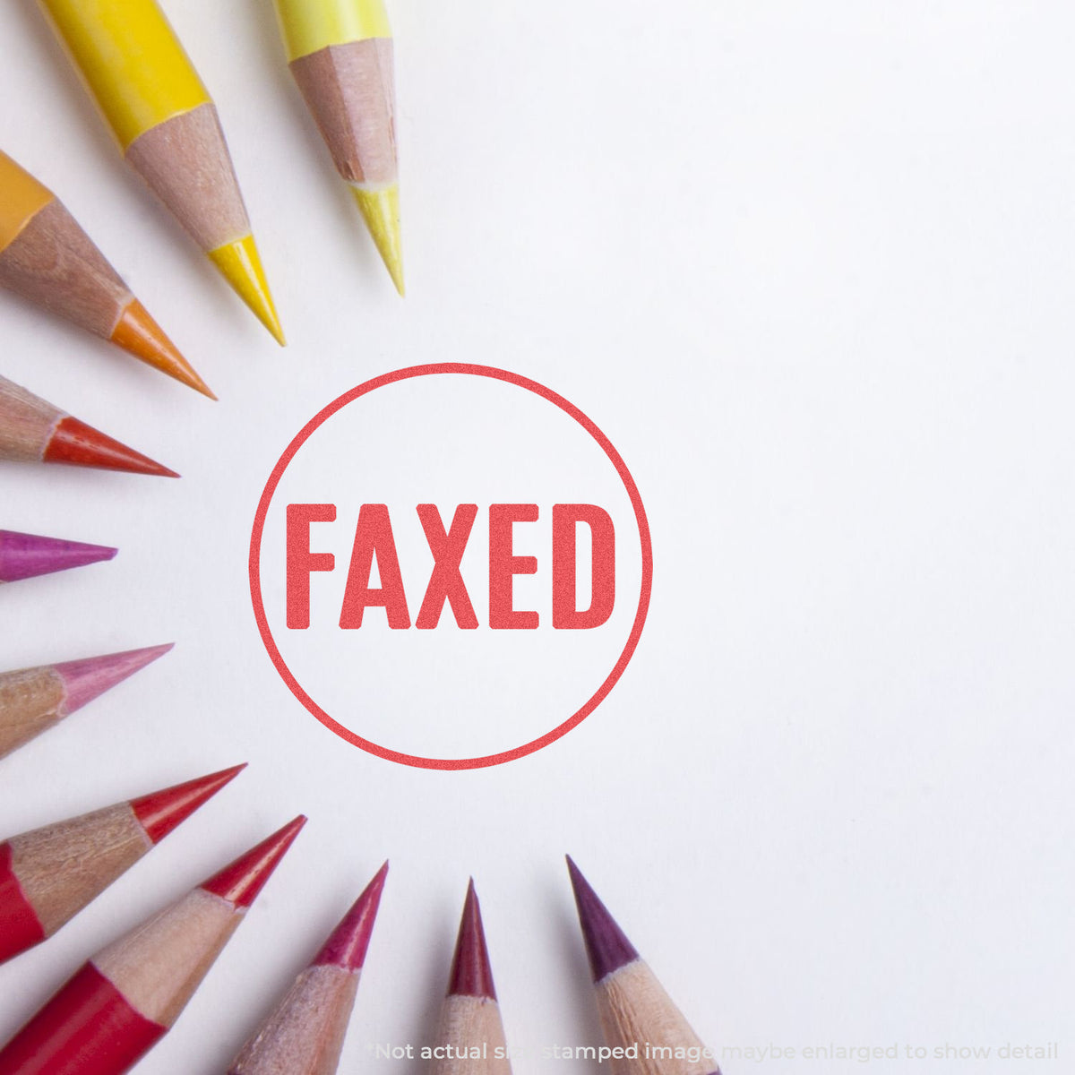 "Faxed" Xstamper stamp used on filed paperwork
