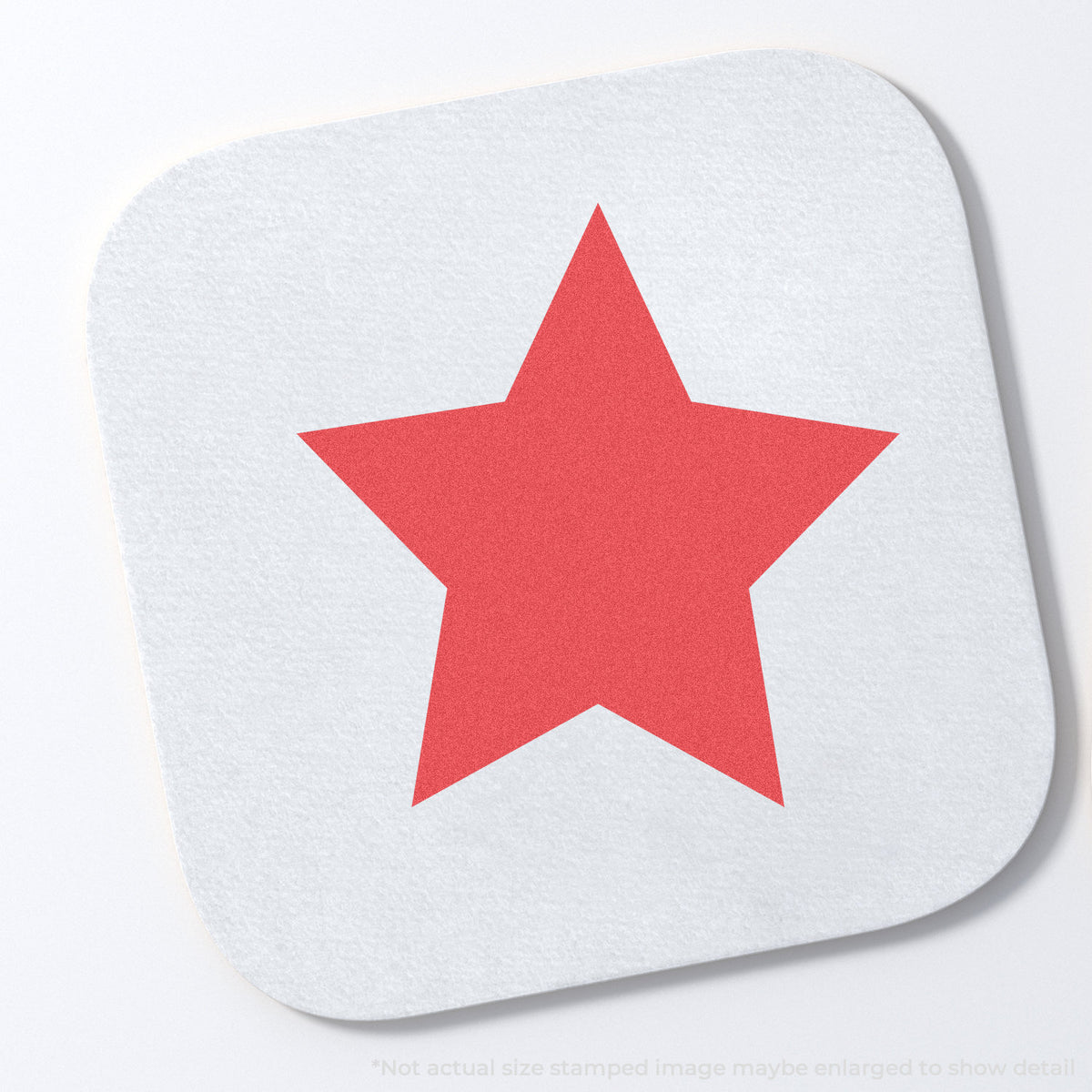 "Star" stamp and its crisp 5/8 in diameter impression on paper