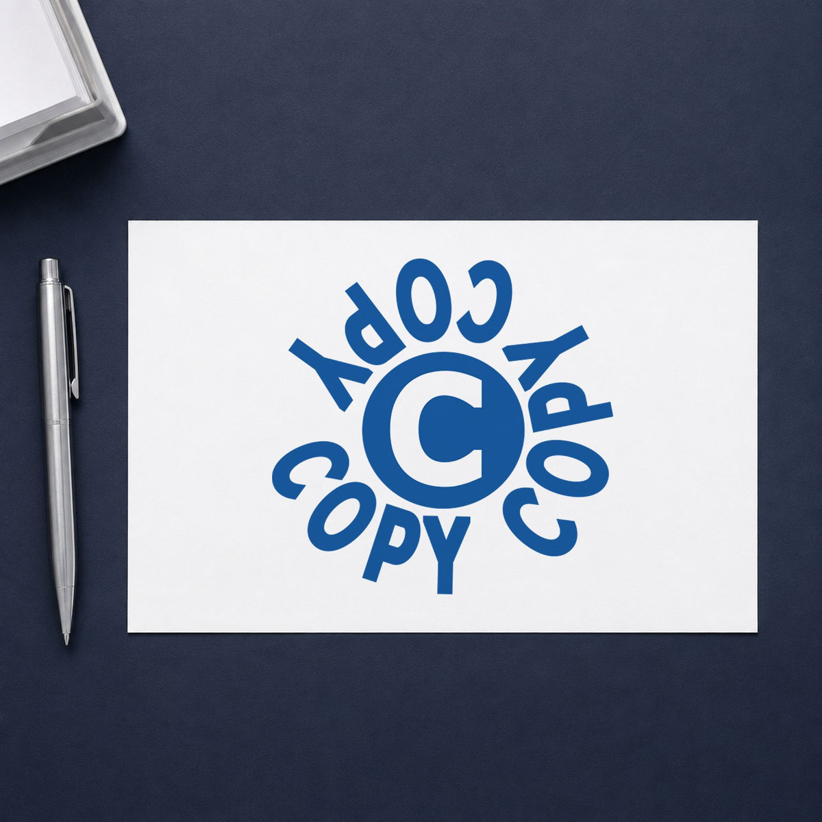 "Copy" Xstamper stamp at work on everyday office paperwork