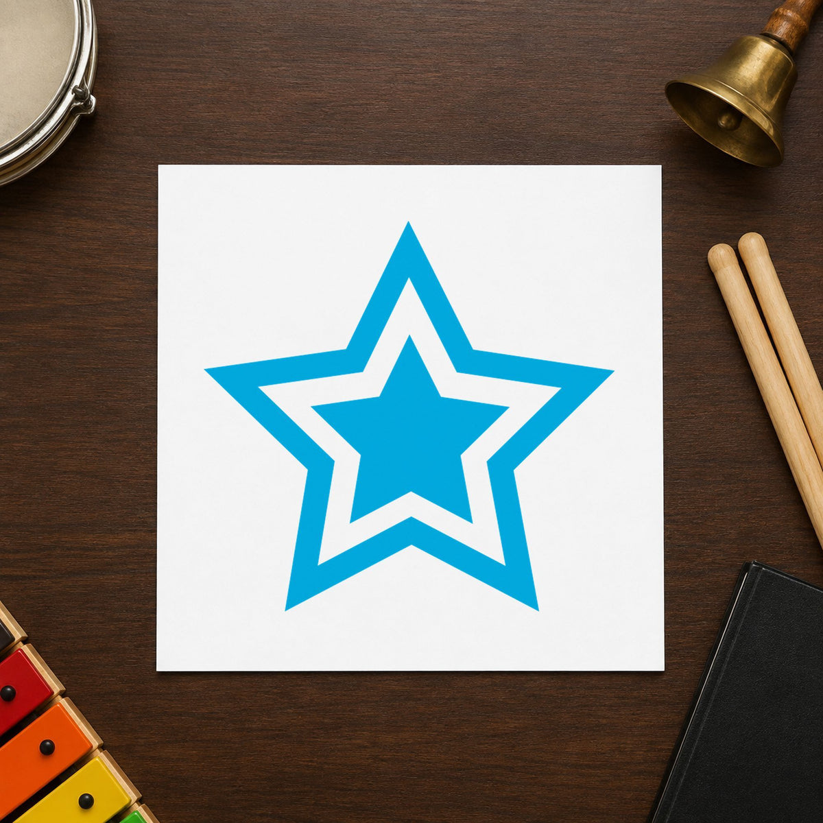 Close view of the "Star" mark left by Xstamper No. 11421