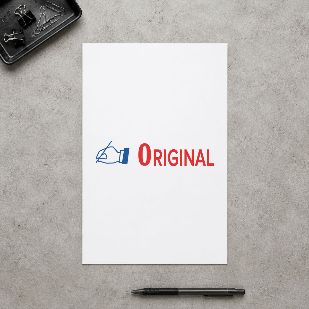 "Original" Xstamper stamp at work on everyday office paperwork