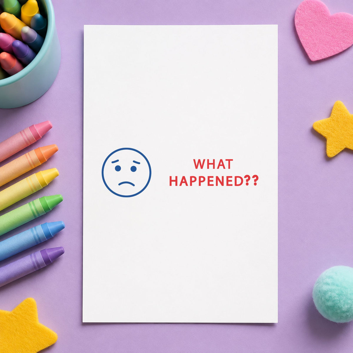 Close view of the "What happened?" mark left by Xstamper No. 2017
