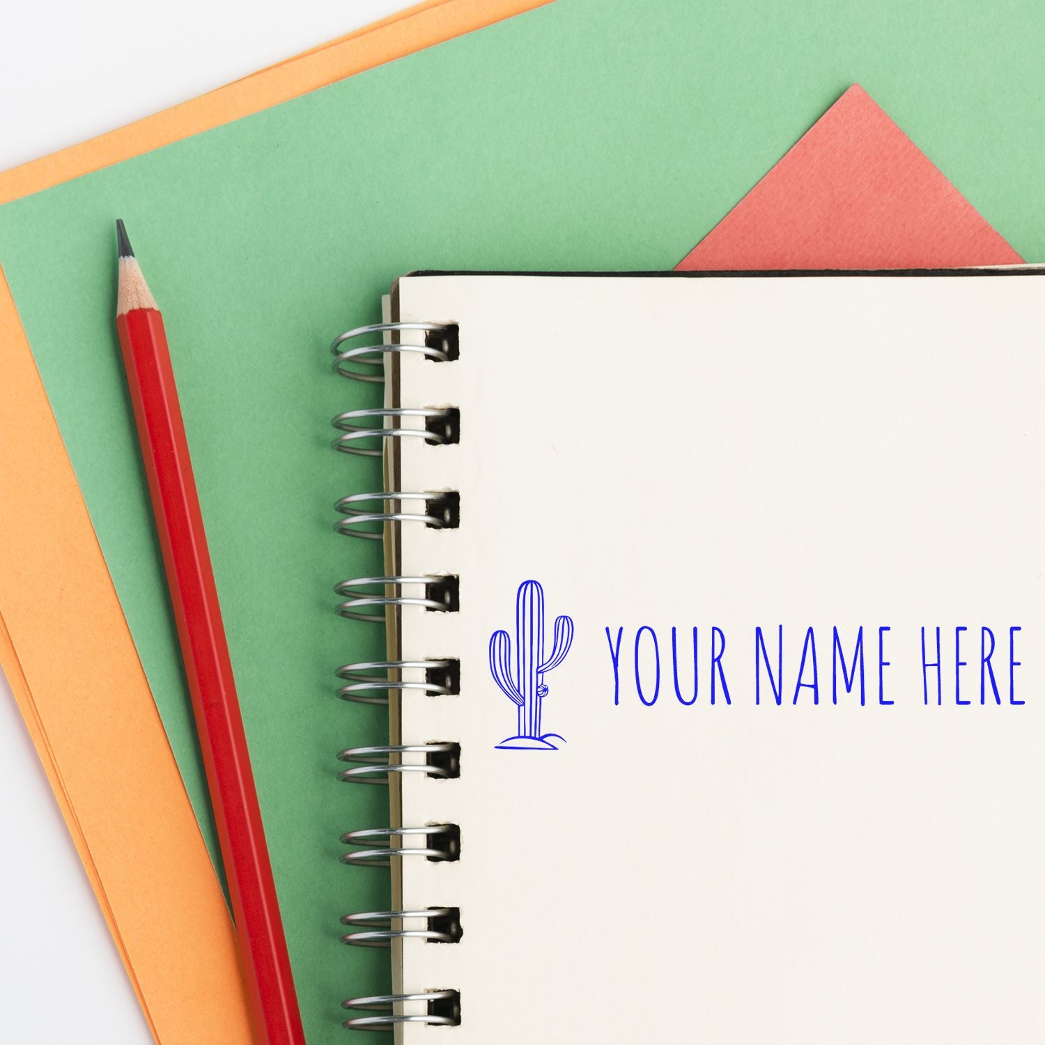 Self-Inking Cactus Corner Personalized Signature Stamper - Engineer Seal Stamps