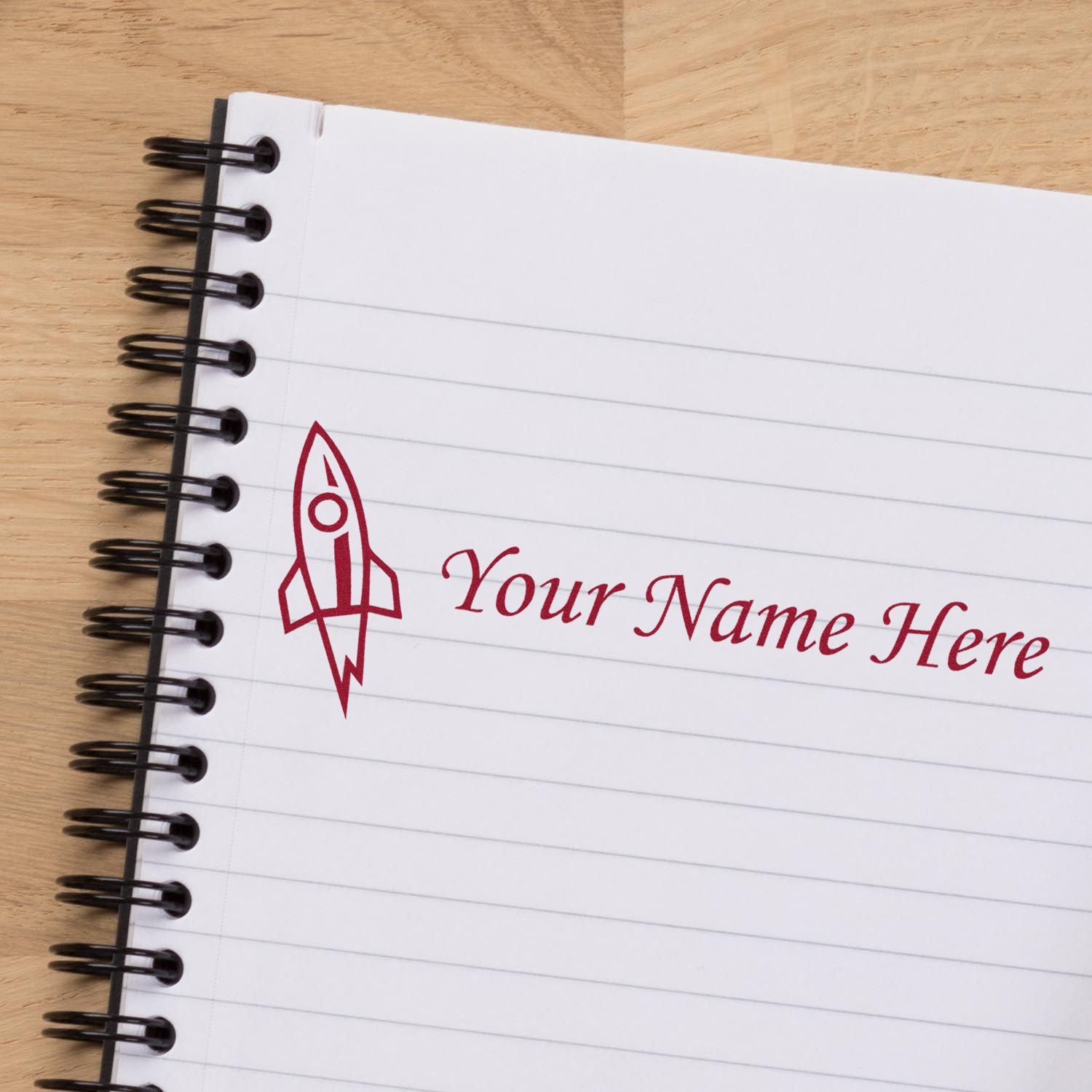 Self-Inking Rocket Blast Personalized Ink Stamp - Engineer Seal Stamps