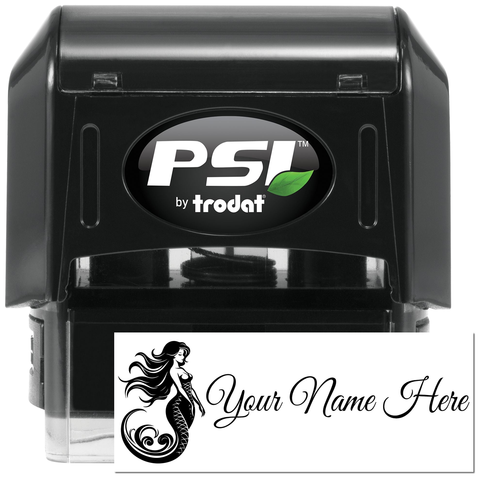 PSI Pre-Inked Mermaid's Melody Custom Name Stamp - Engineer Seal Stamps
