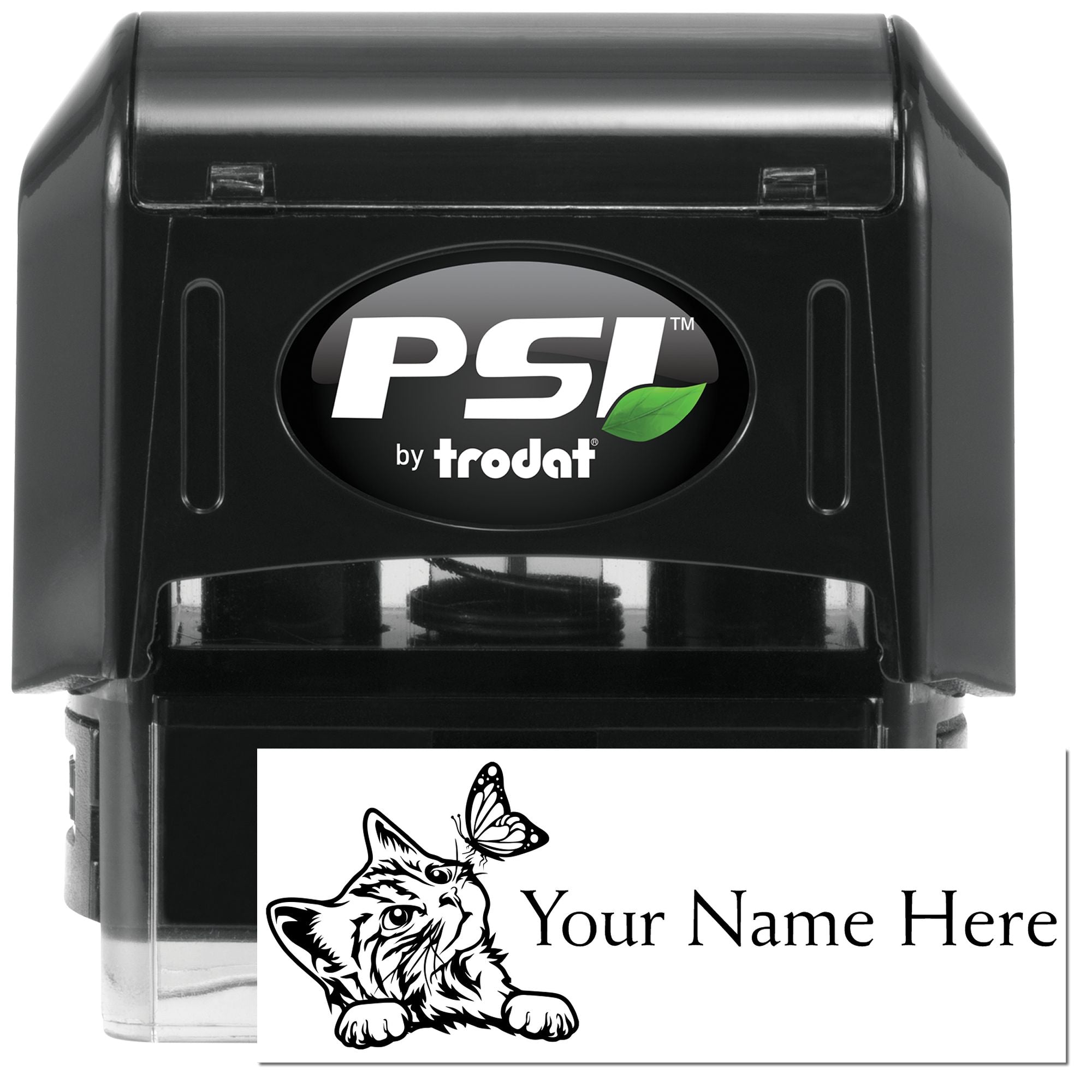 PSI Pre-Inked Butterfly Whiskers Custom Signature Stamper - Engineer Seal Stamps