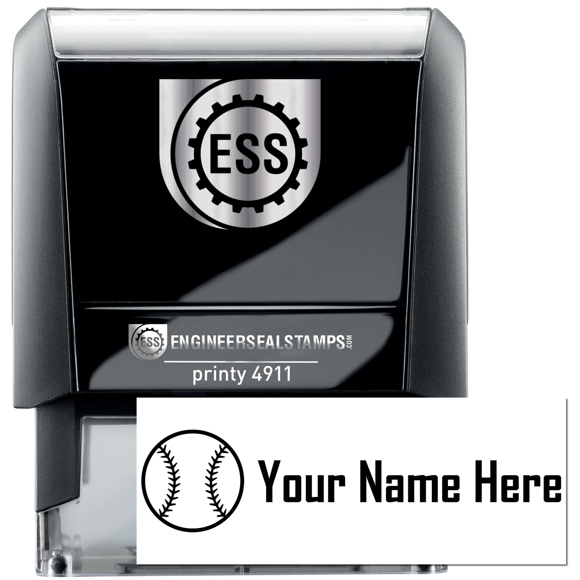 Self-Inking Baseball Buff Handmade Signature Stamp - Engineer Seal Stamps