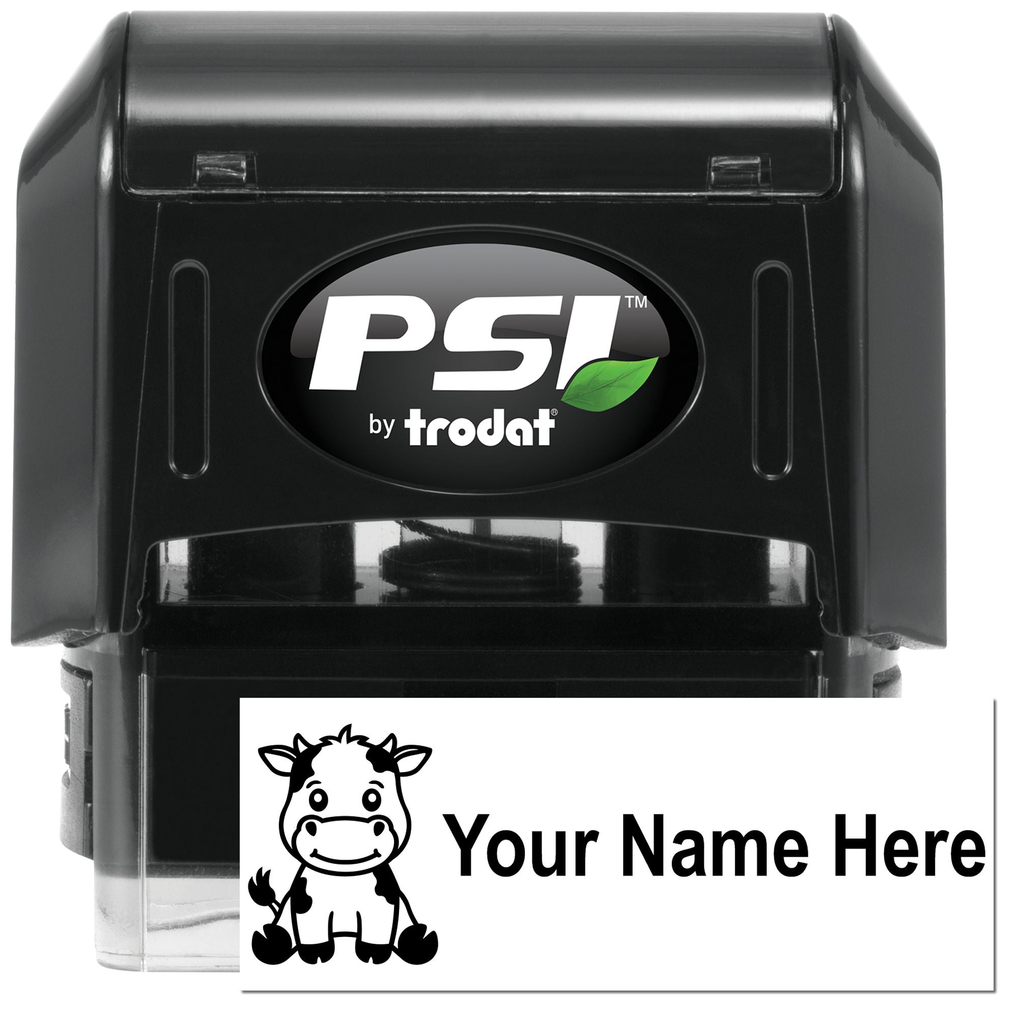 PSI Pre-Inked Moo Moo Customize Name Stamp - Engineer Seal Stamps
