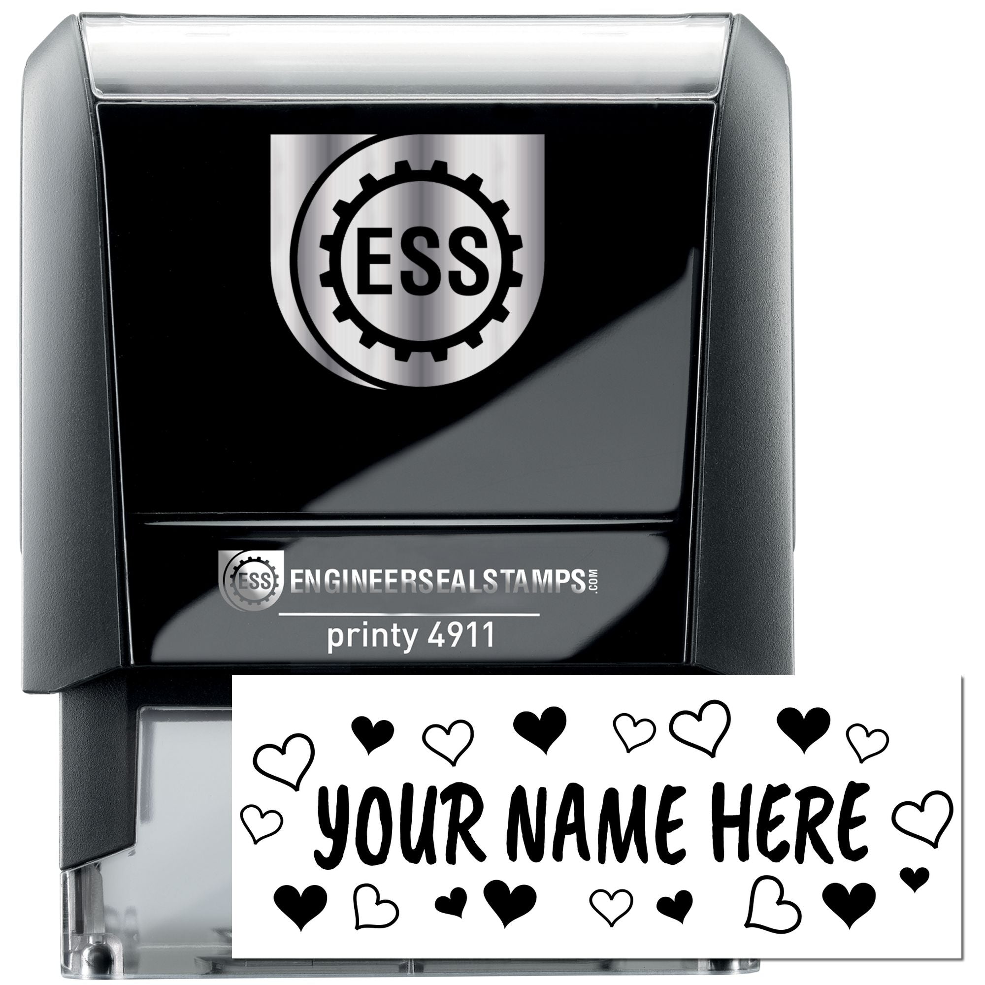 Self-Inking Caveat Brush Customizable Ink Stamp - Engineer Seal Stamps